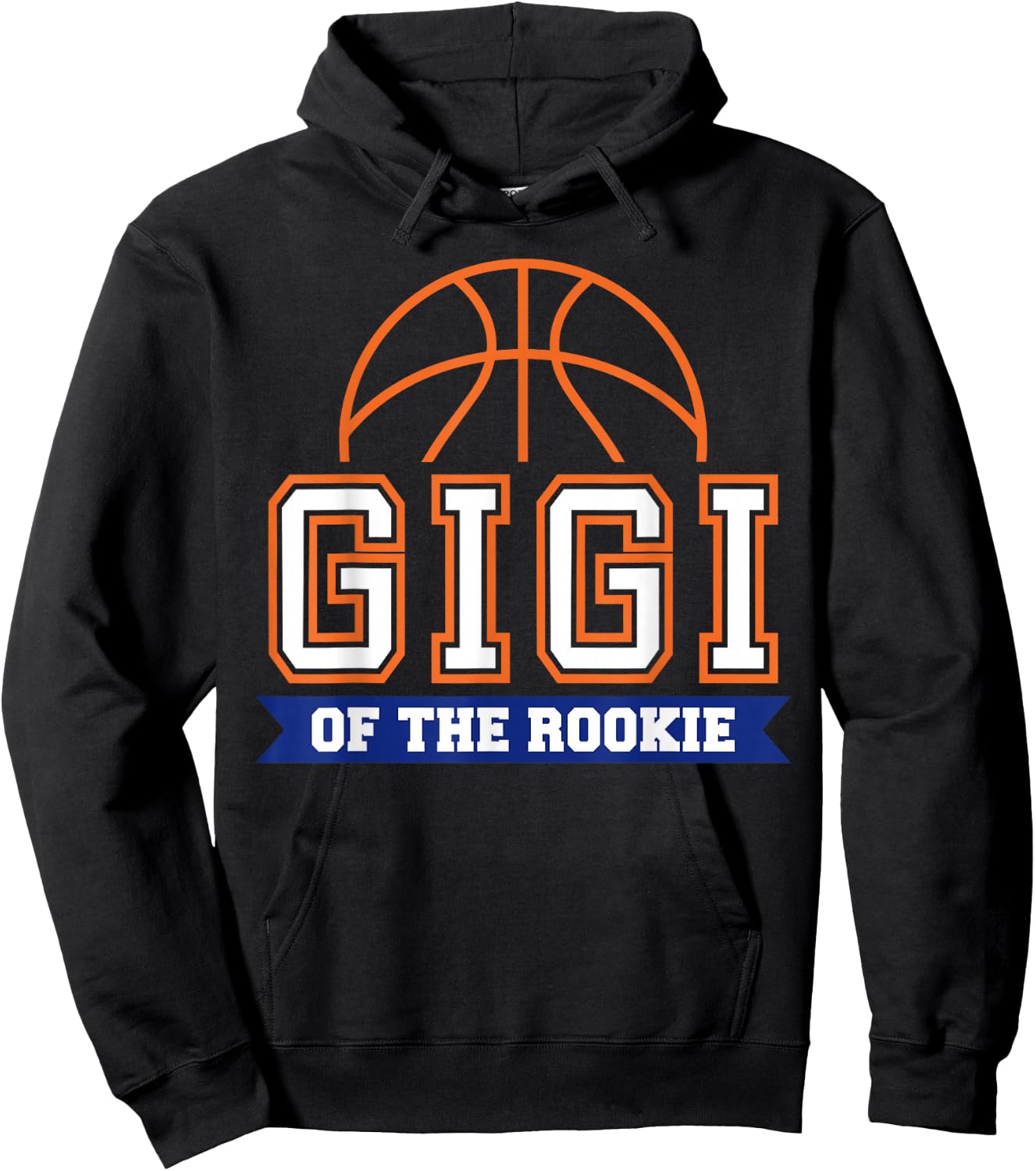 Gigi of Rookie 1st Birthday Basketball Theme Matching Party Hoodie - Hoodie | Black