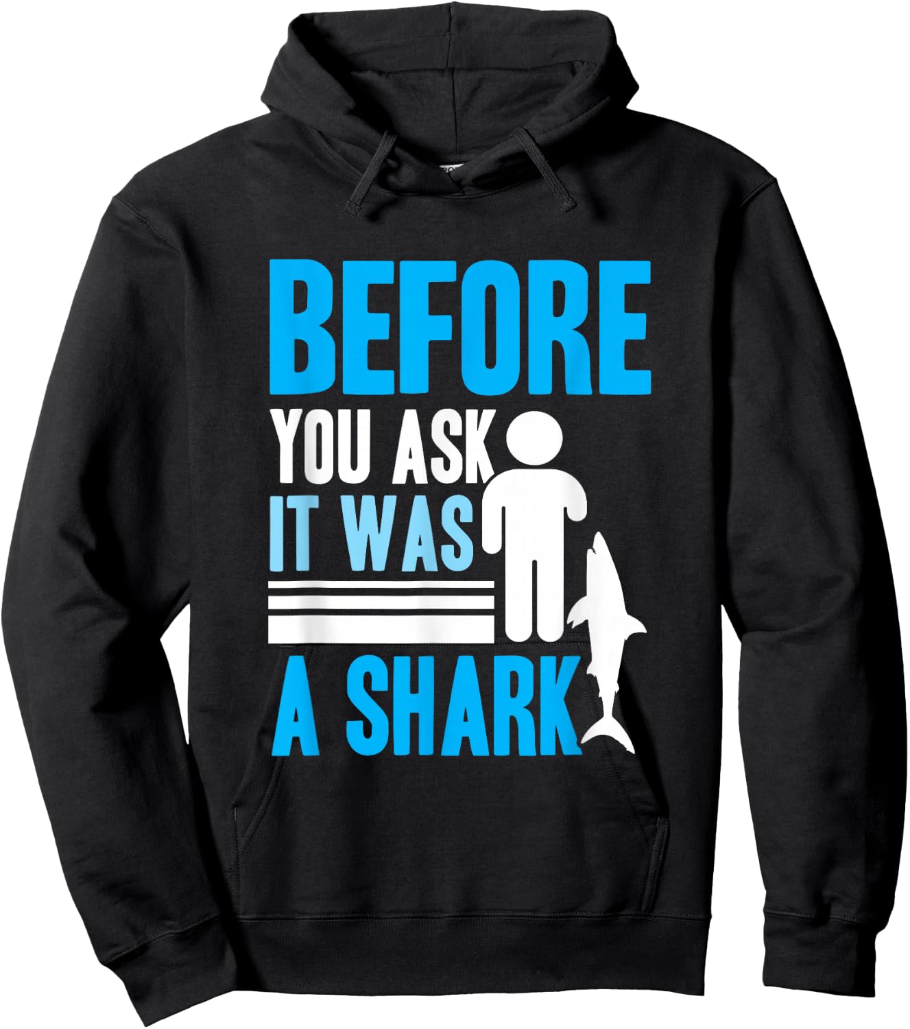 Before you ask it was a shark - Arm Amputee Hoodie - Hoodie | Black