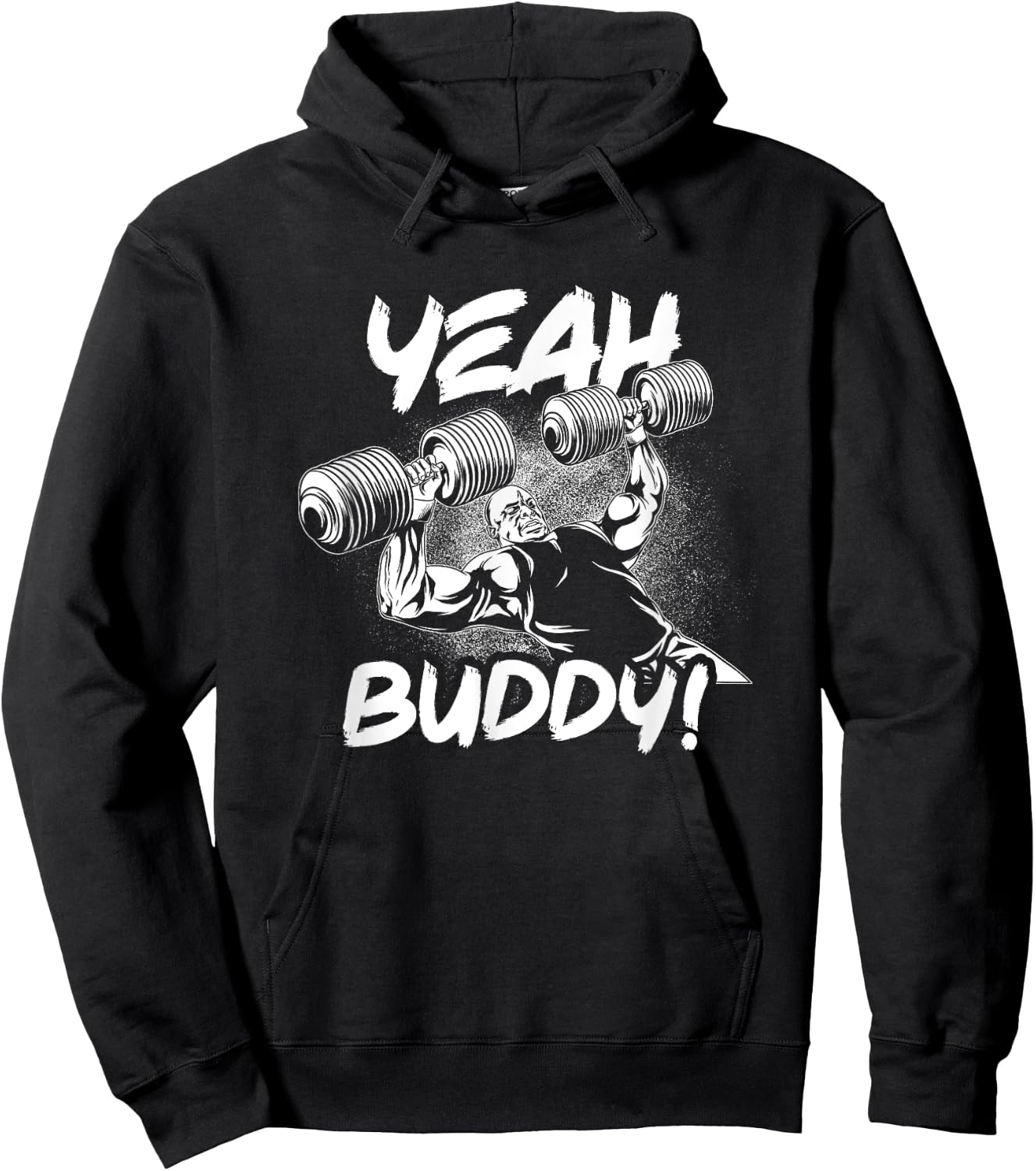 Yeah Buddy - Ronnie Coleman DB Bench Press Gym Motivational Hoodie - Hoodie | Black