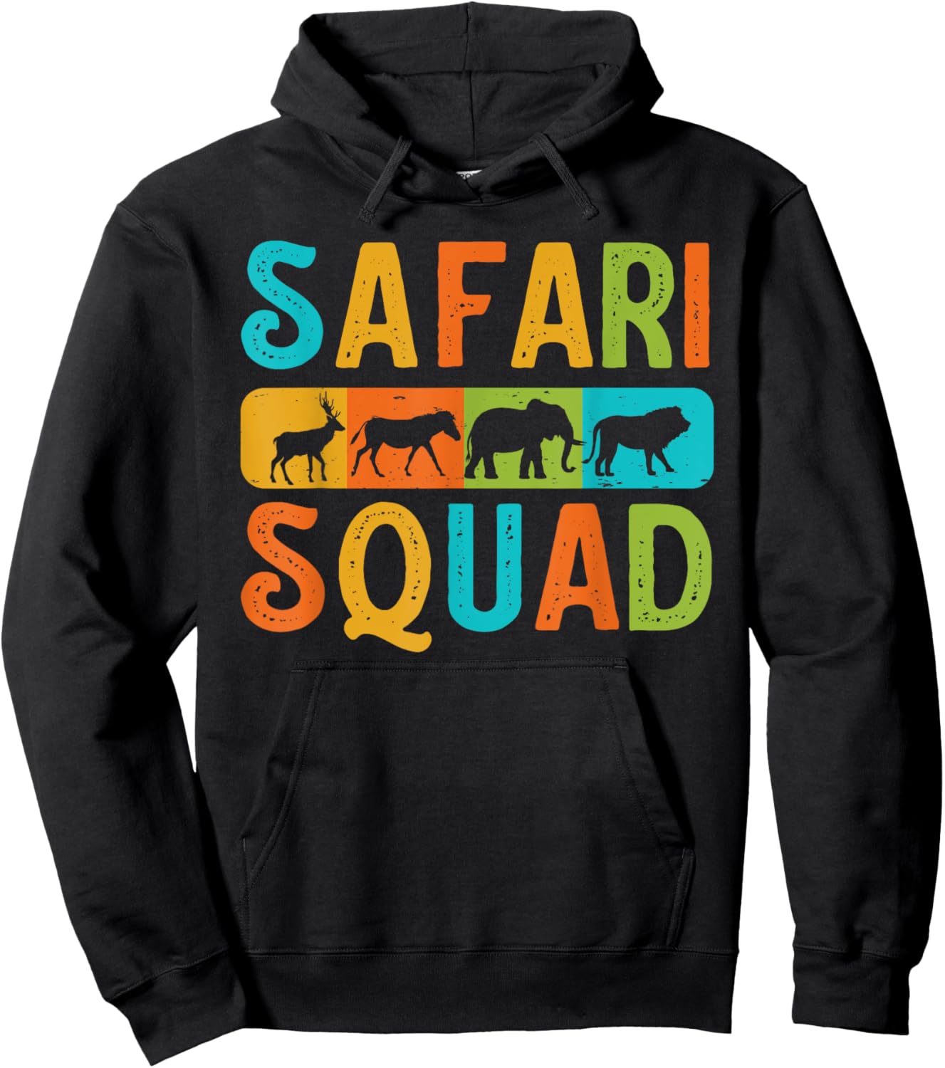 Safari Squad African Animal Lover Family Vacation Trip Hoodie - Hoodie | Black