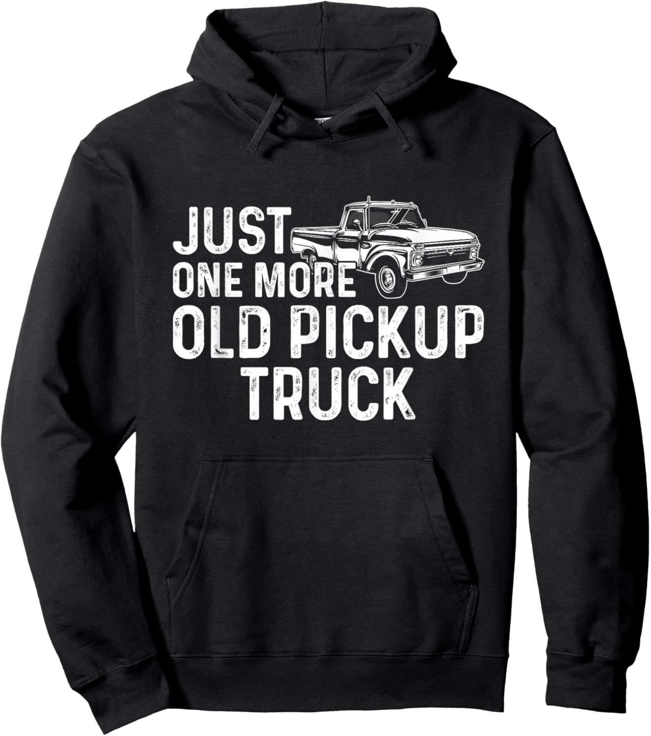 Just One More Old Pickup Truck Funny Classic Pickup Truck Hoodie - Hoodie | Black