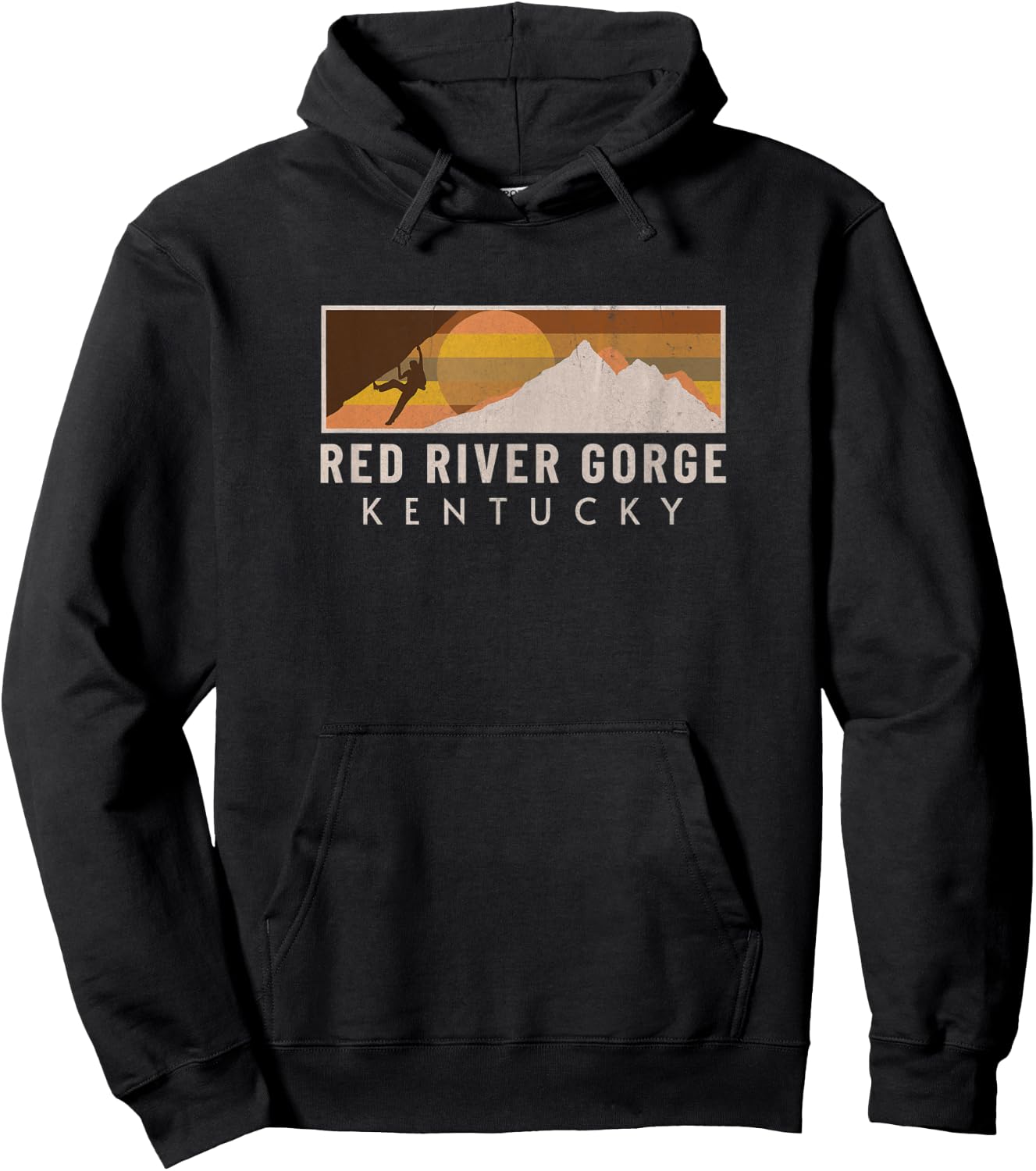 Red River Gorge Rock Climbing Boulderer Mountain Climber Hoodie - Hoodie | Black