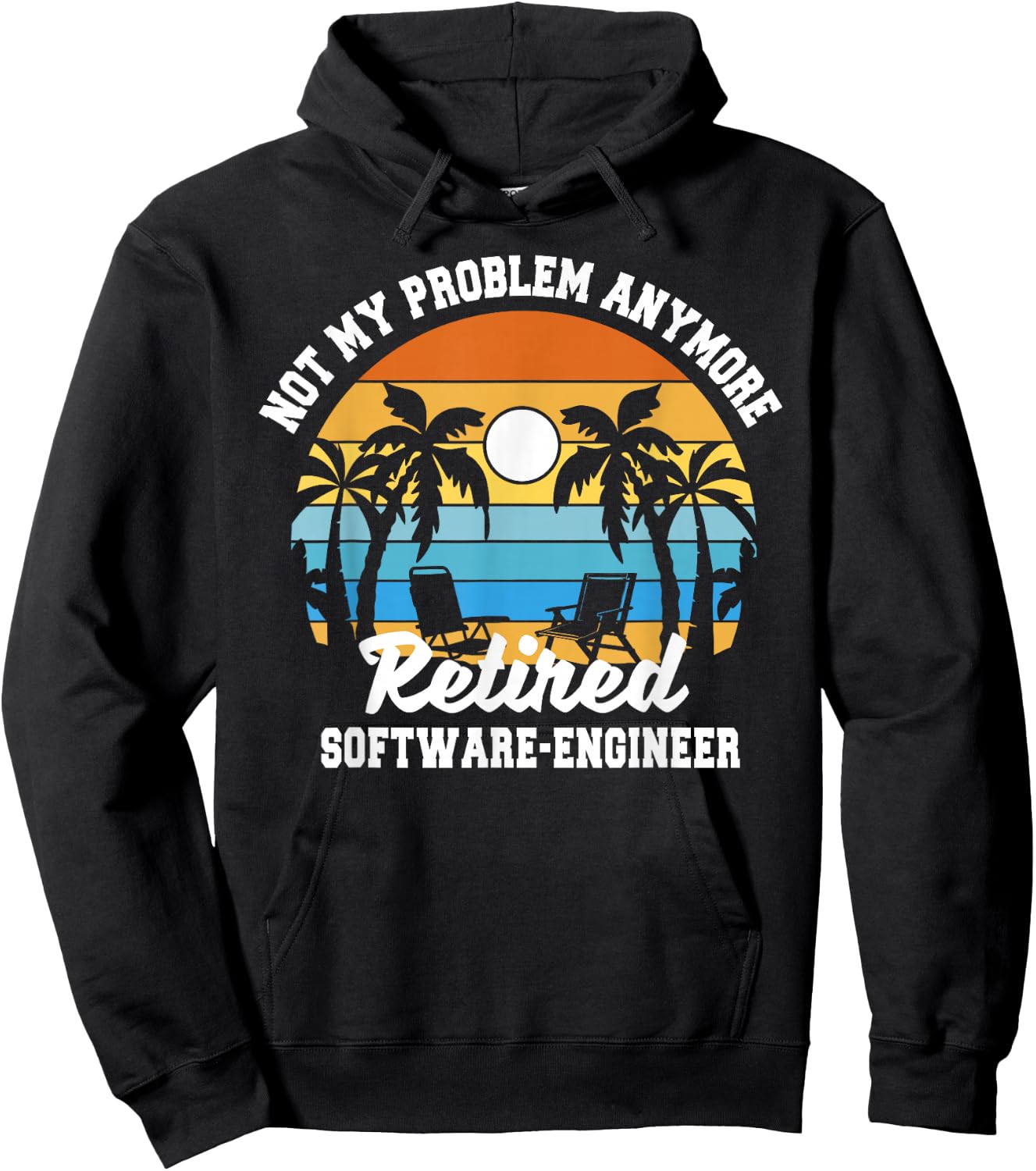 Retirement Gift Retired Software Engineer Hoodie - Hoodie | Black