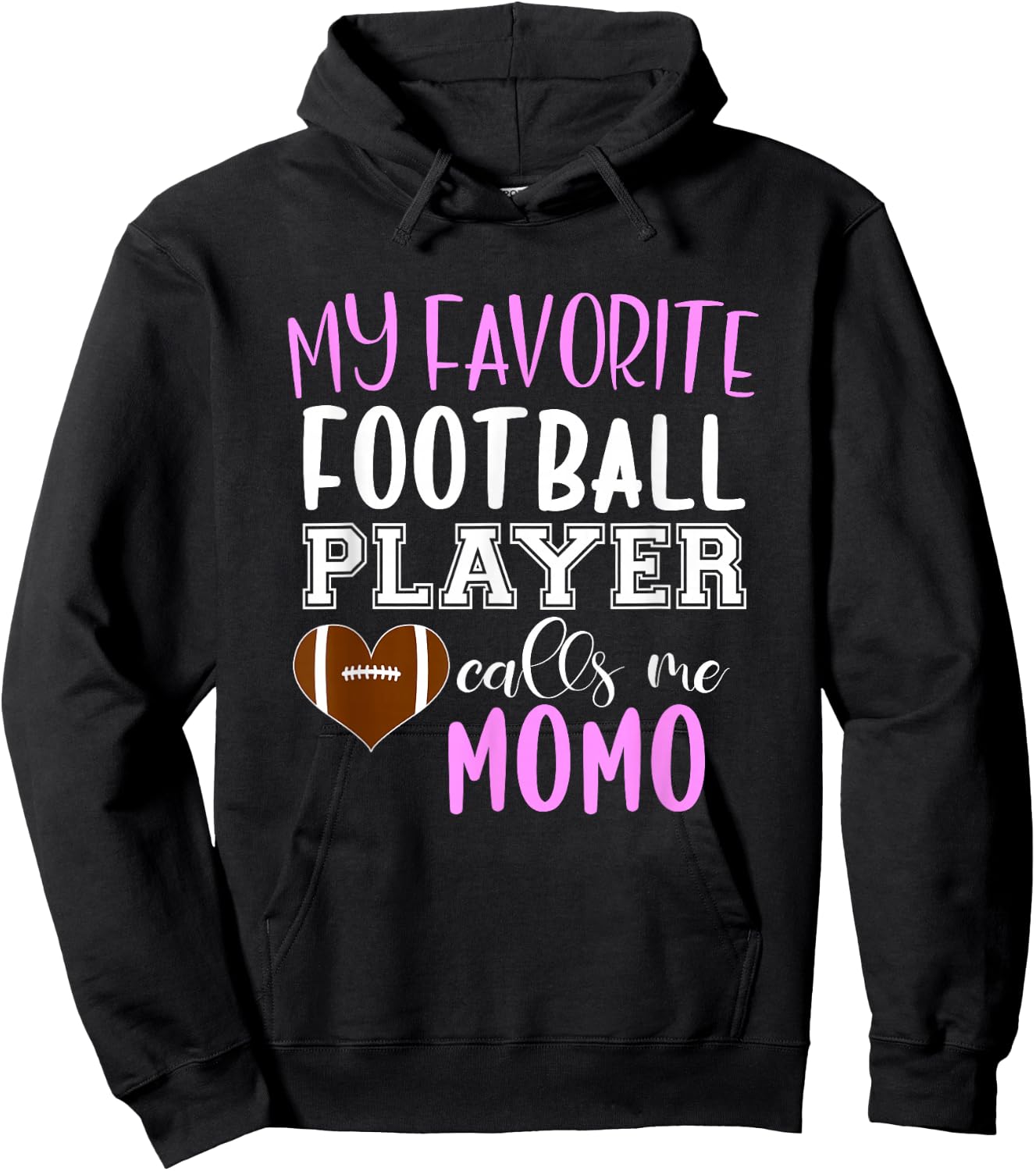 My Favorite Football Player Call Me Momo Hoodie - Hoodie | Black
