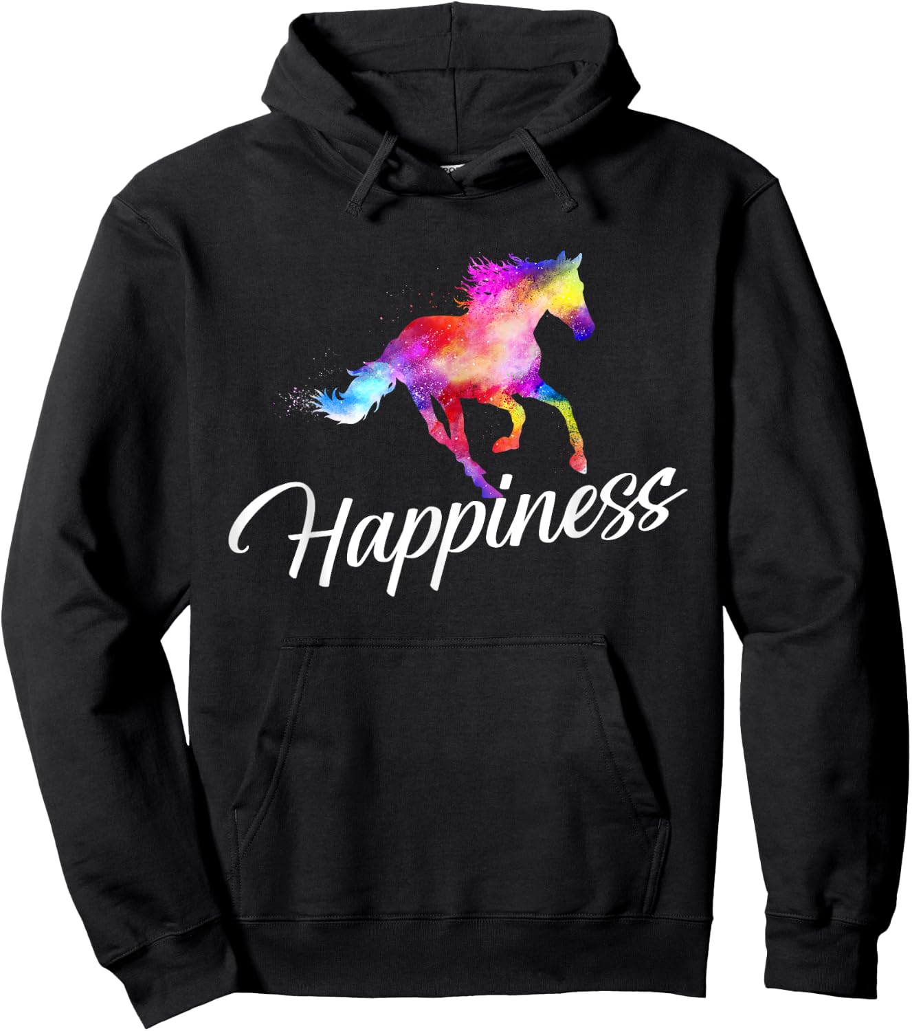 Happiness - Horse Lover Horseback Rider Equestrian Lover Hoodie - Hoodie | Black