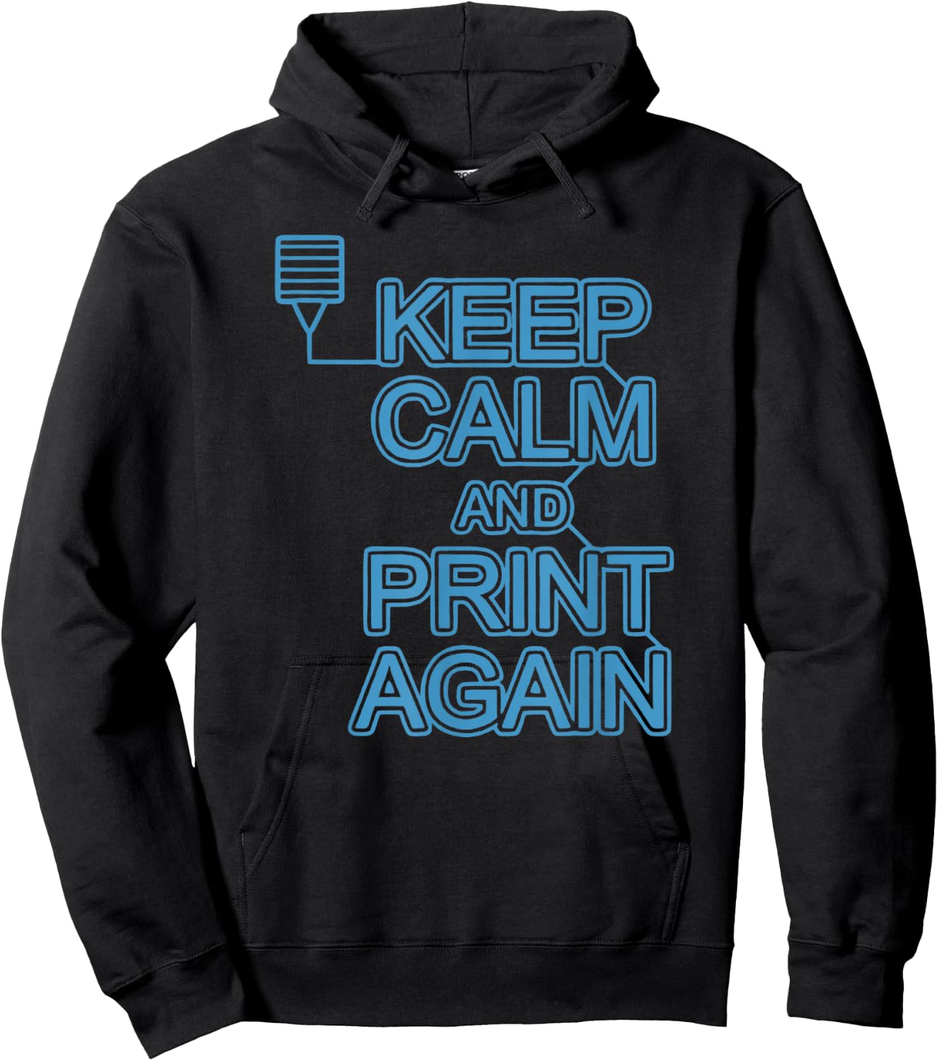 Keep Calm And Print Again 3D Printer Printing Women Hoodie - Hoodie | Black
