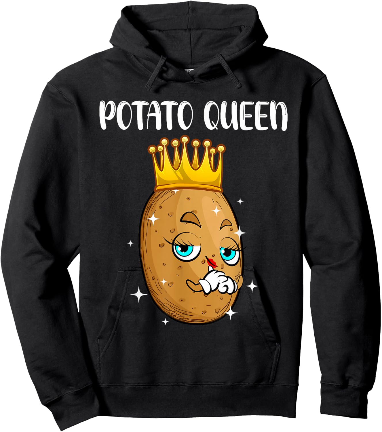 Best Potato Themed Gift Potato Accessories & Stuff Cute Potato Design Girls Vegetable Potato Lovers Hoodie - Hoodie | Black