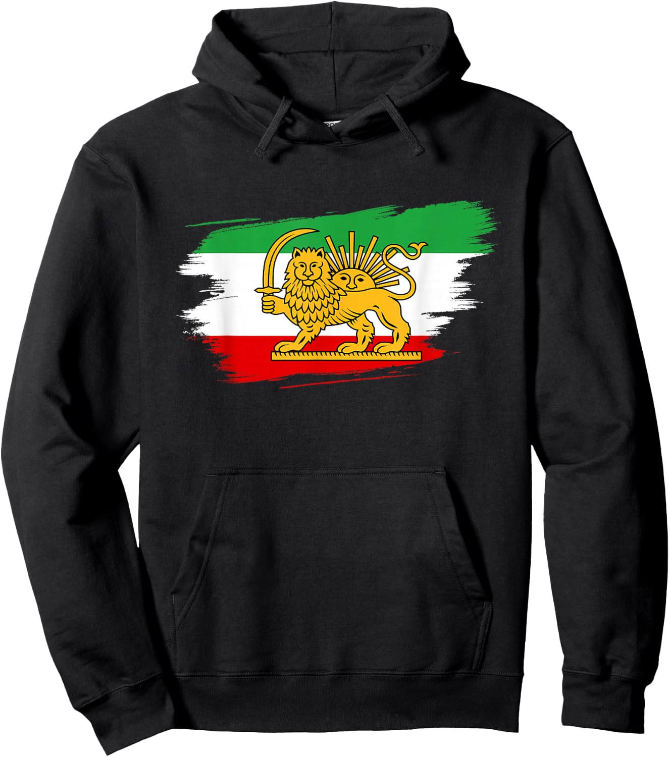 Iran and Iranian Flag Lion Persian Hoodie - Hoodie | Black