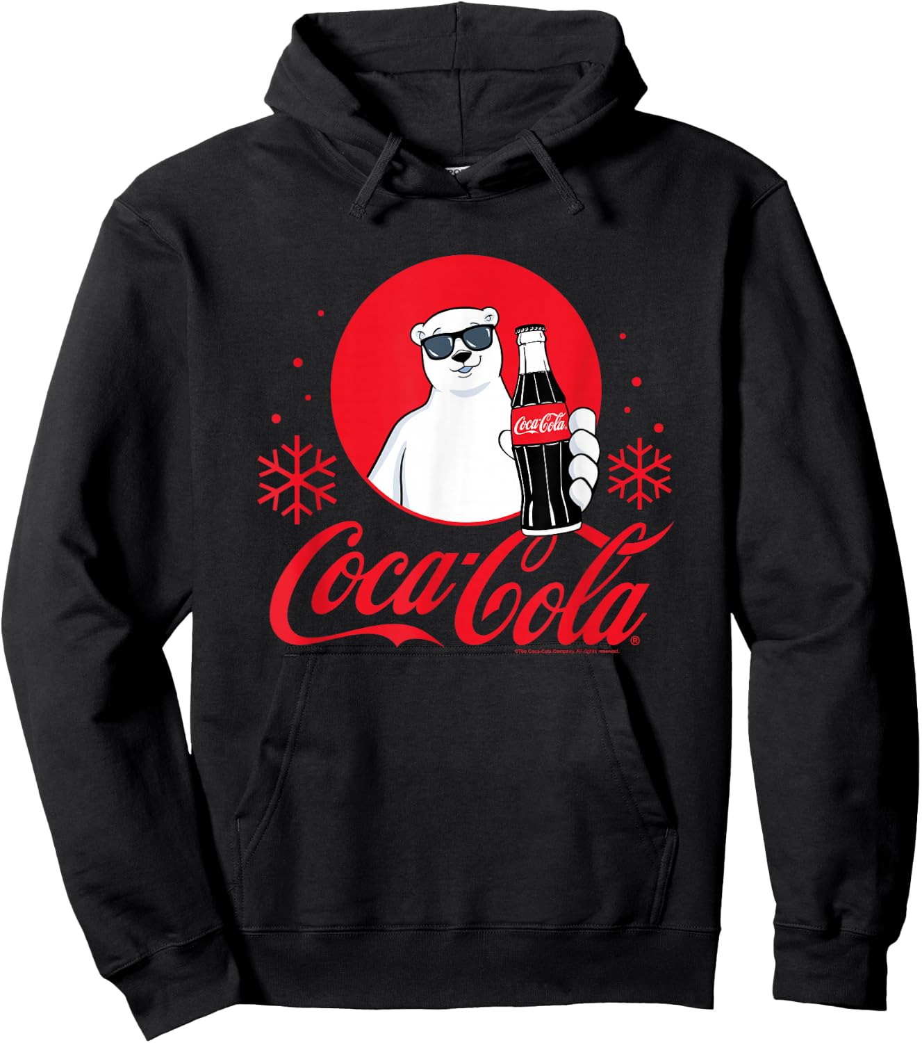 Coca-Cola - Polar Bear Circle with Snowflakes Hoodie - Hoodie | Black