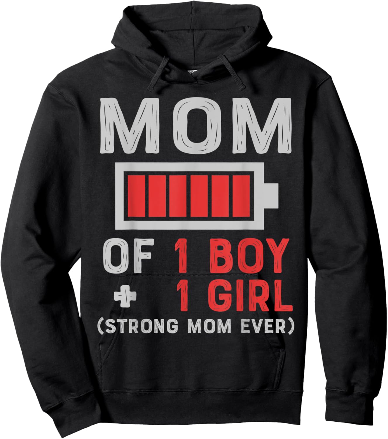 Mom of 1 Boy And 1 Girl Gifts From Son Daughter Mother's Day Hoodie - Hoodie | Black