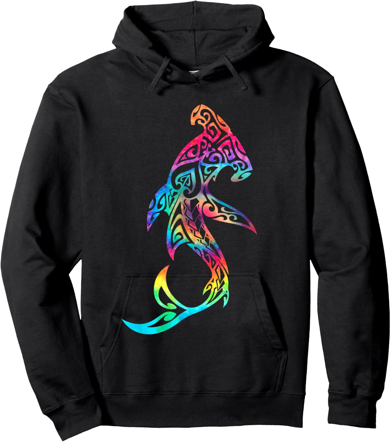 Hawaii Polynesian Tribal Hammerhead Shark Aloha Ocean Hoodie - Hoodie | Black