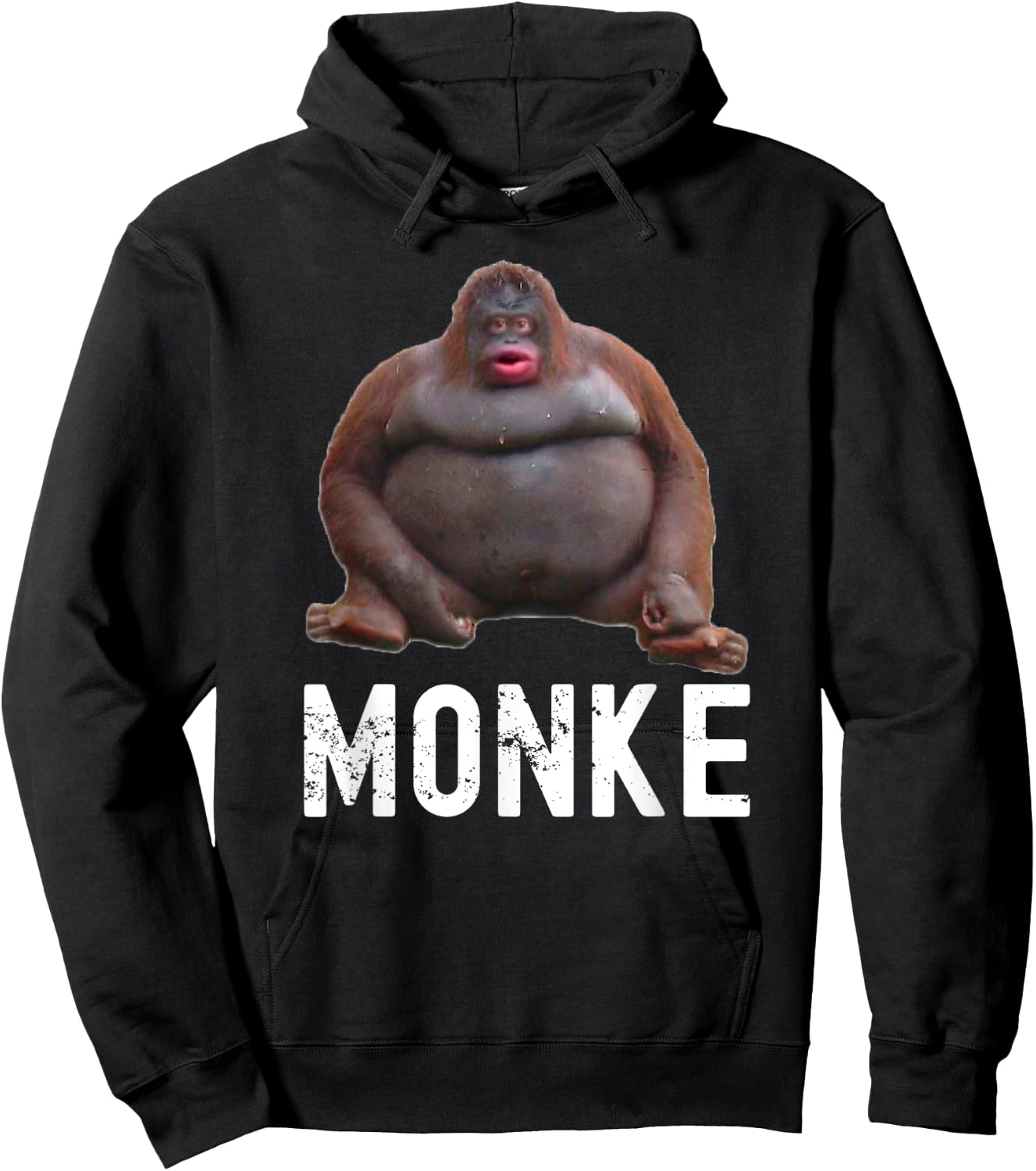 Uh Oh Stinky Monke Apparel Monkey Meme Hoodie - Hoodie | Black