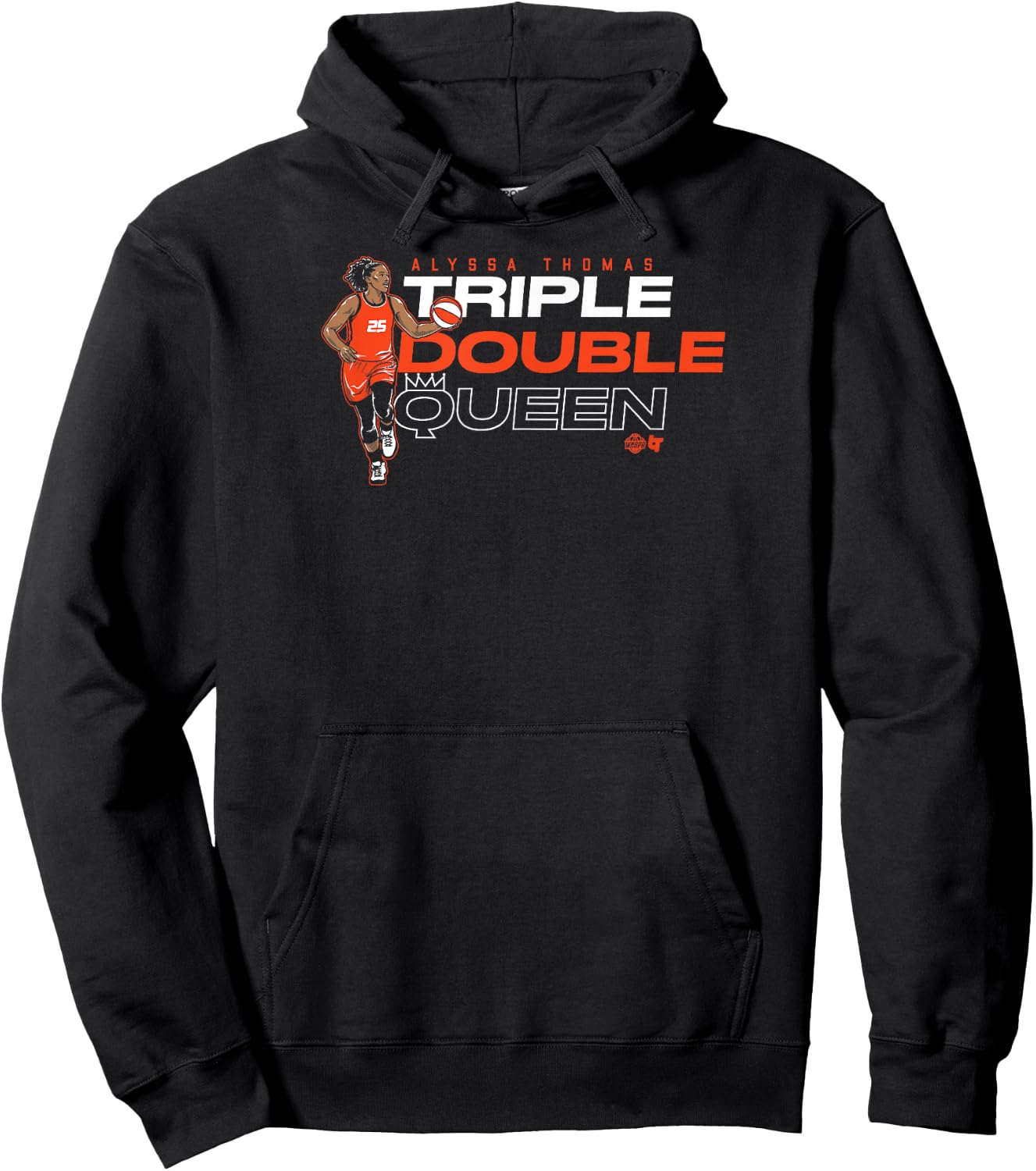 Alyssa Thomas - Triple Double Queen - Connecticut Basketball Hoodie - Hoodie | Black