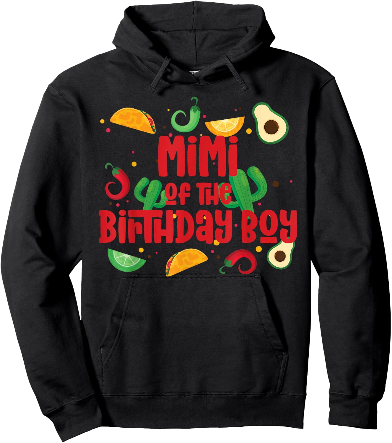 Mimi Taco Twosday Fiesta Taco Birthday Theme Boy 2yr Hoodie - Hoodie | Black