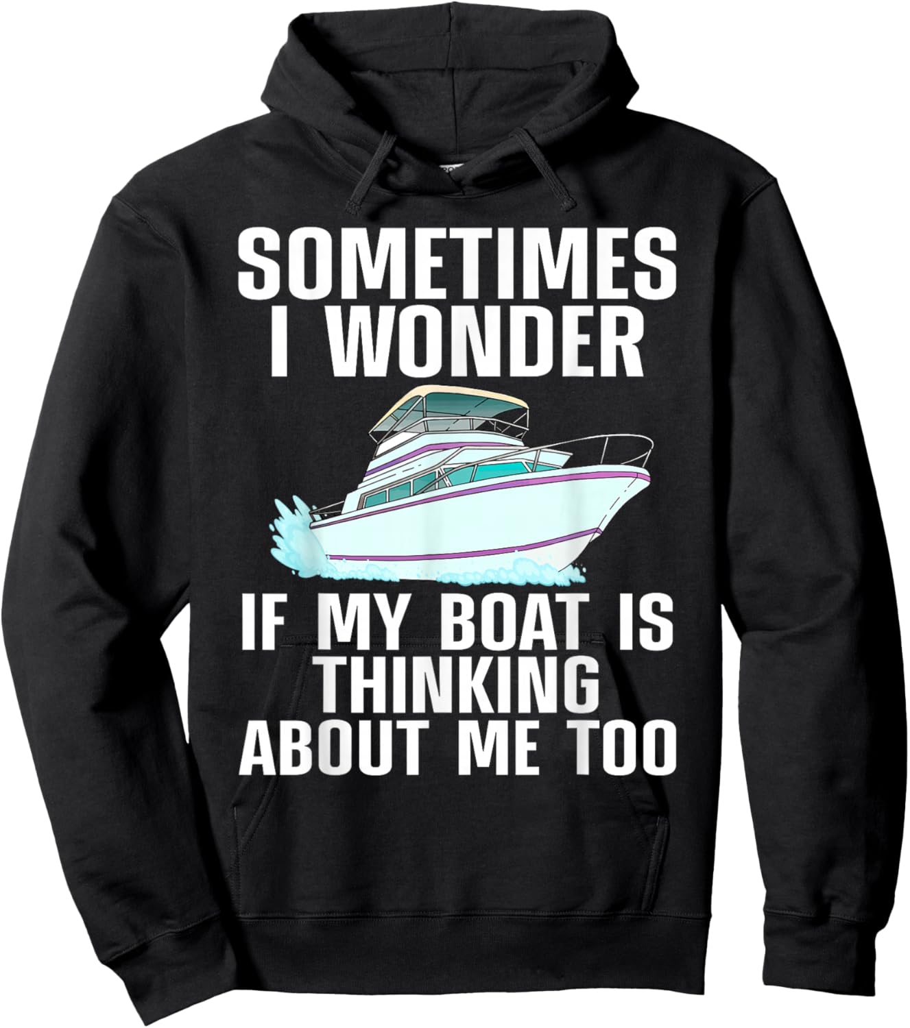 Funny Boat Art Women Boating Watercraft Boat Owner Hoodie - Hoodie | Black