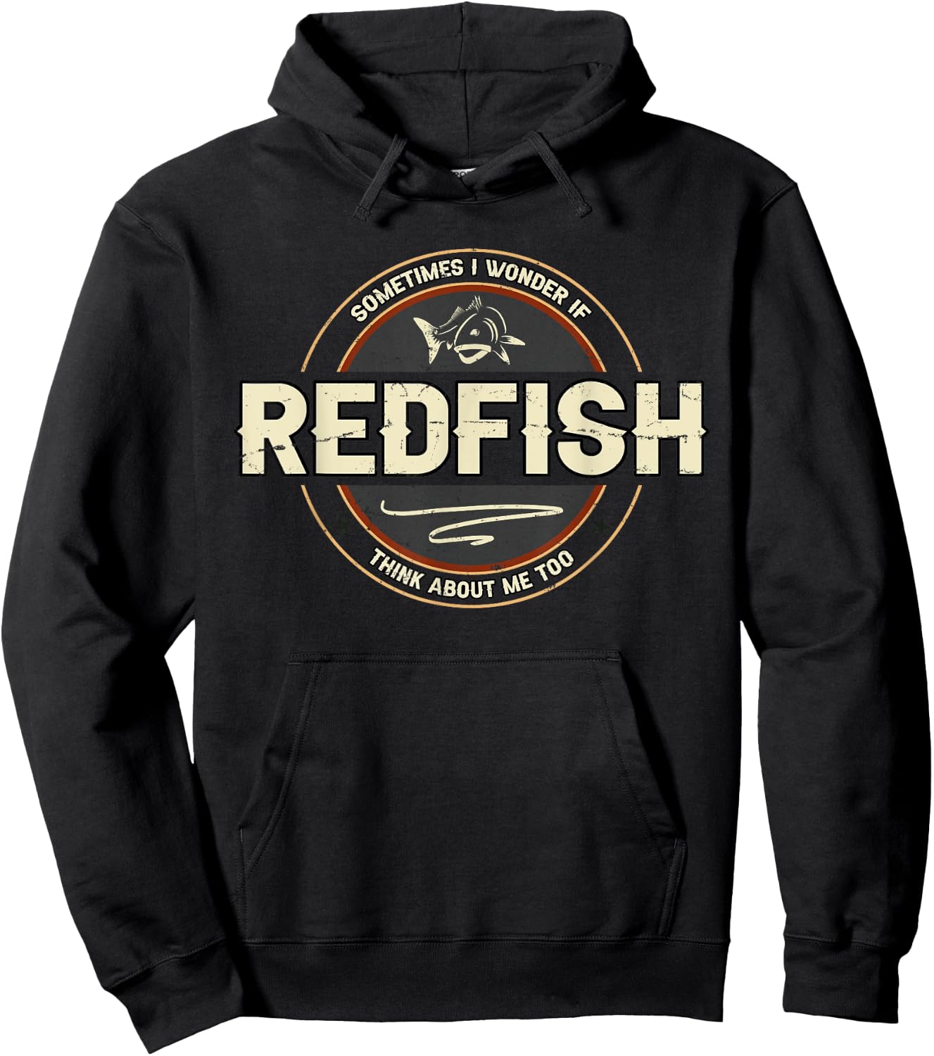 Funny Fishermen Quotes Tailing Redfish Artwork Redfishing Hoodie - Hoodie | Black