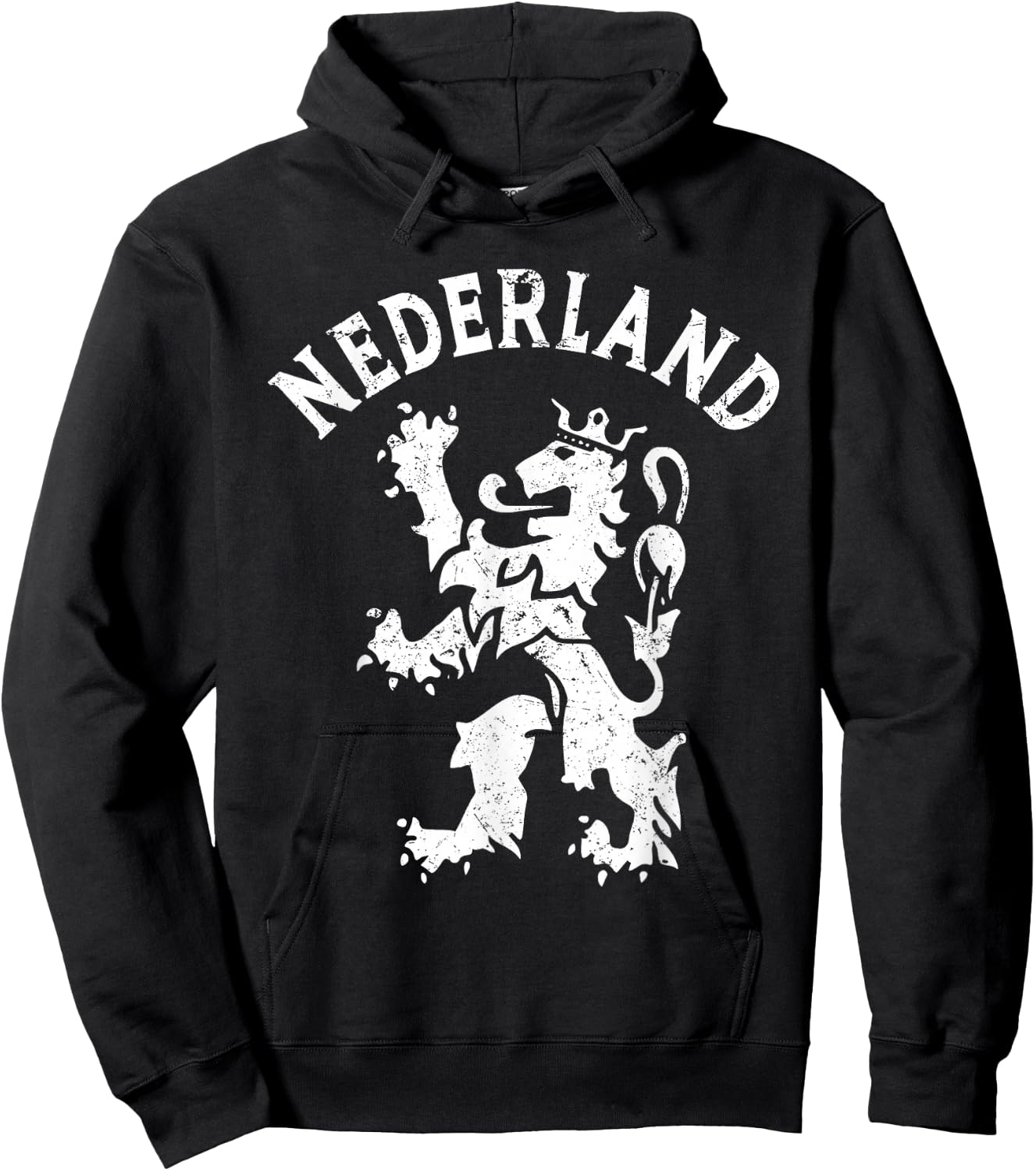 Netherlands Retro Nederland Lion Holland Dutch Hoodie - Hoodie | Black