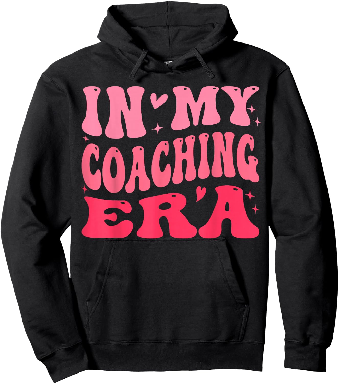 In My Coaching Era Groovy Hoodie - Hoodie | Black