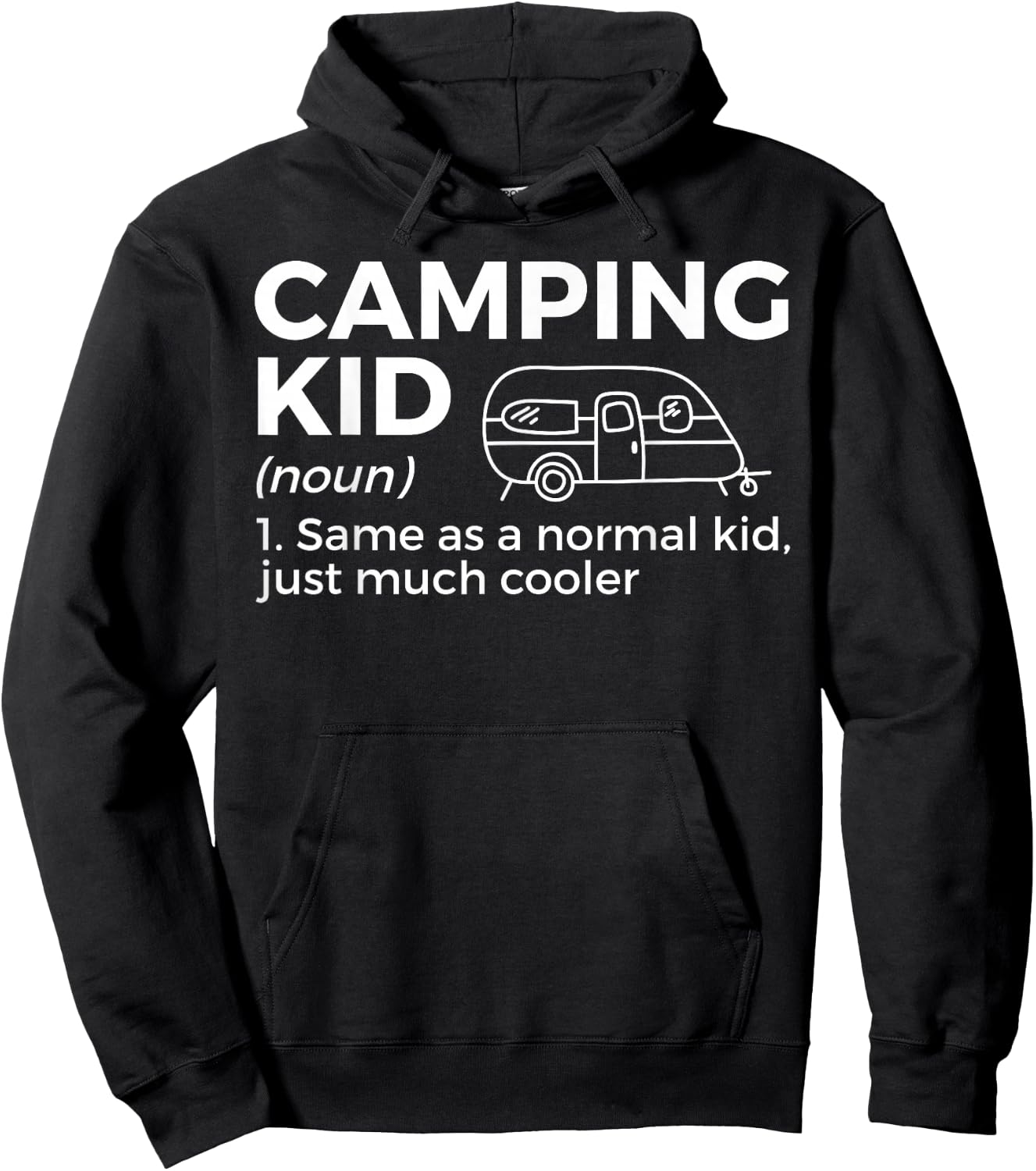 Camping Kid Definition Funny Camper Hoodie - Hoodie | Black