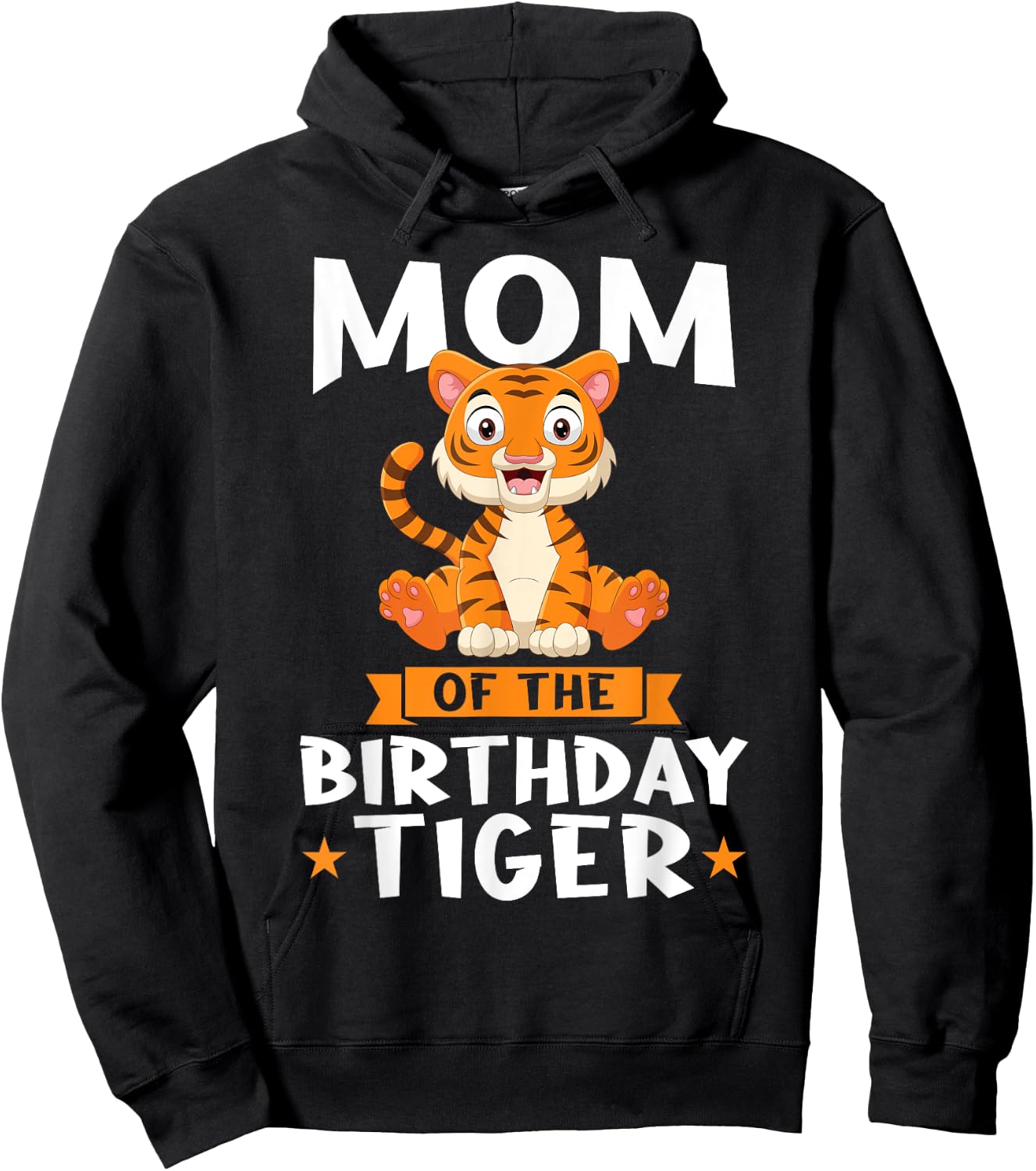 Mom of the Birthday Tiger Birthday Hoodie - Hoodie | Black