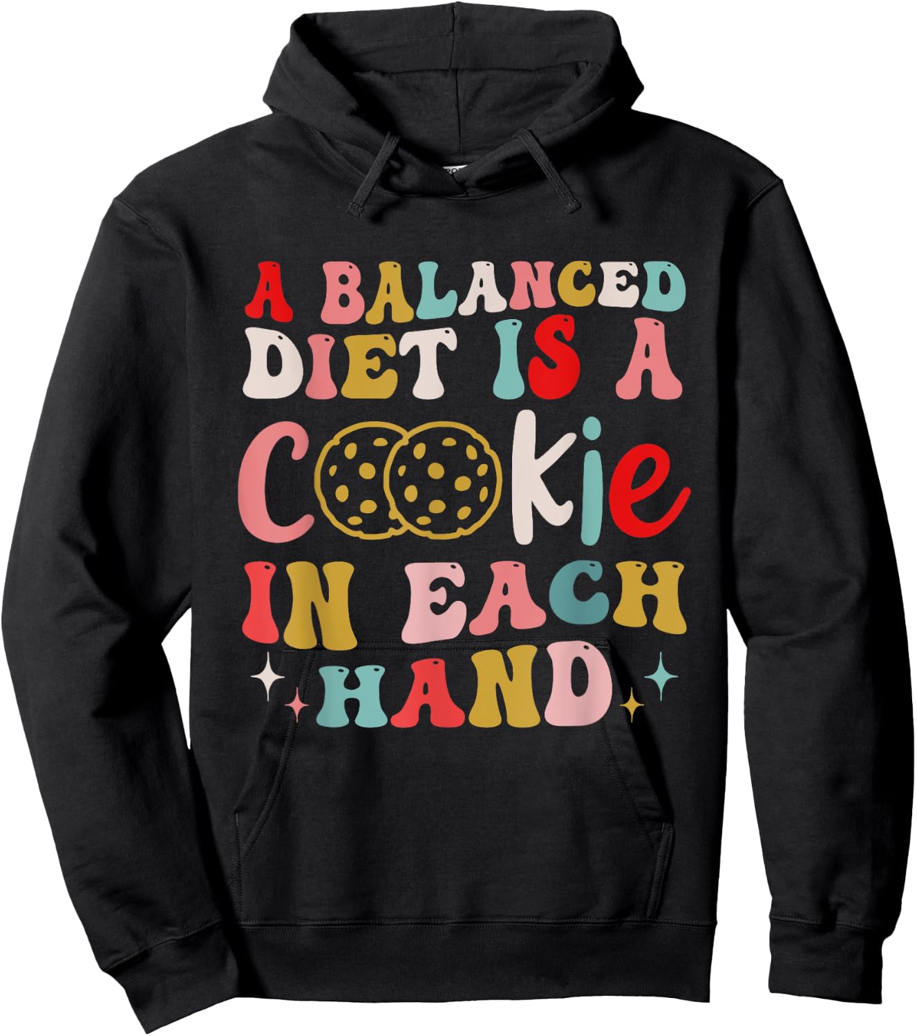 A Balanced Diet Is A Cookie In Each Hand Christmas Hoodie - Hoodie | Black