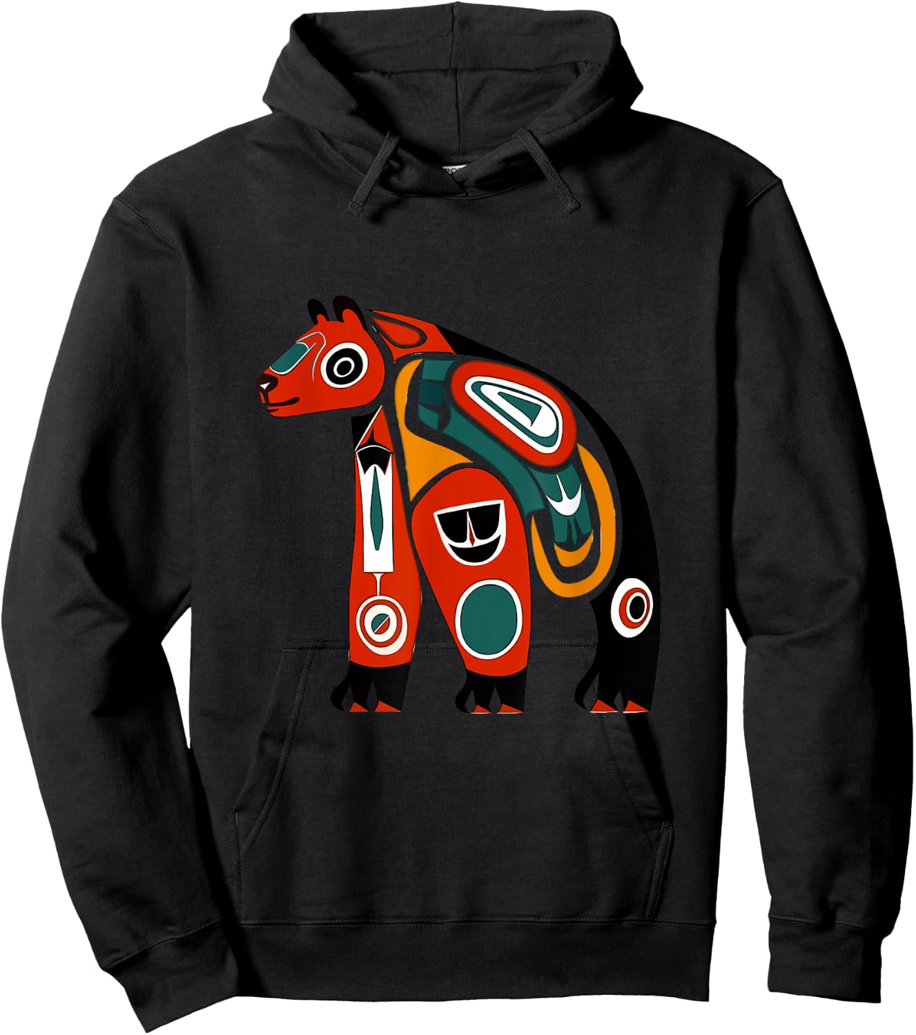 Bear Kachina Doll Native American Plains Style Hopi Art Hoodie - Hoodie | Black