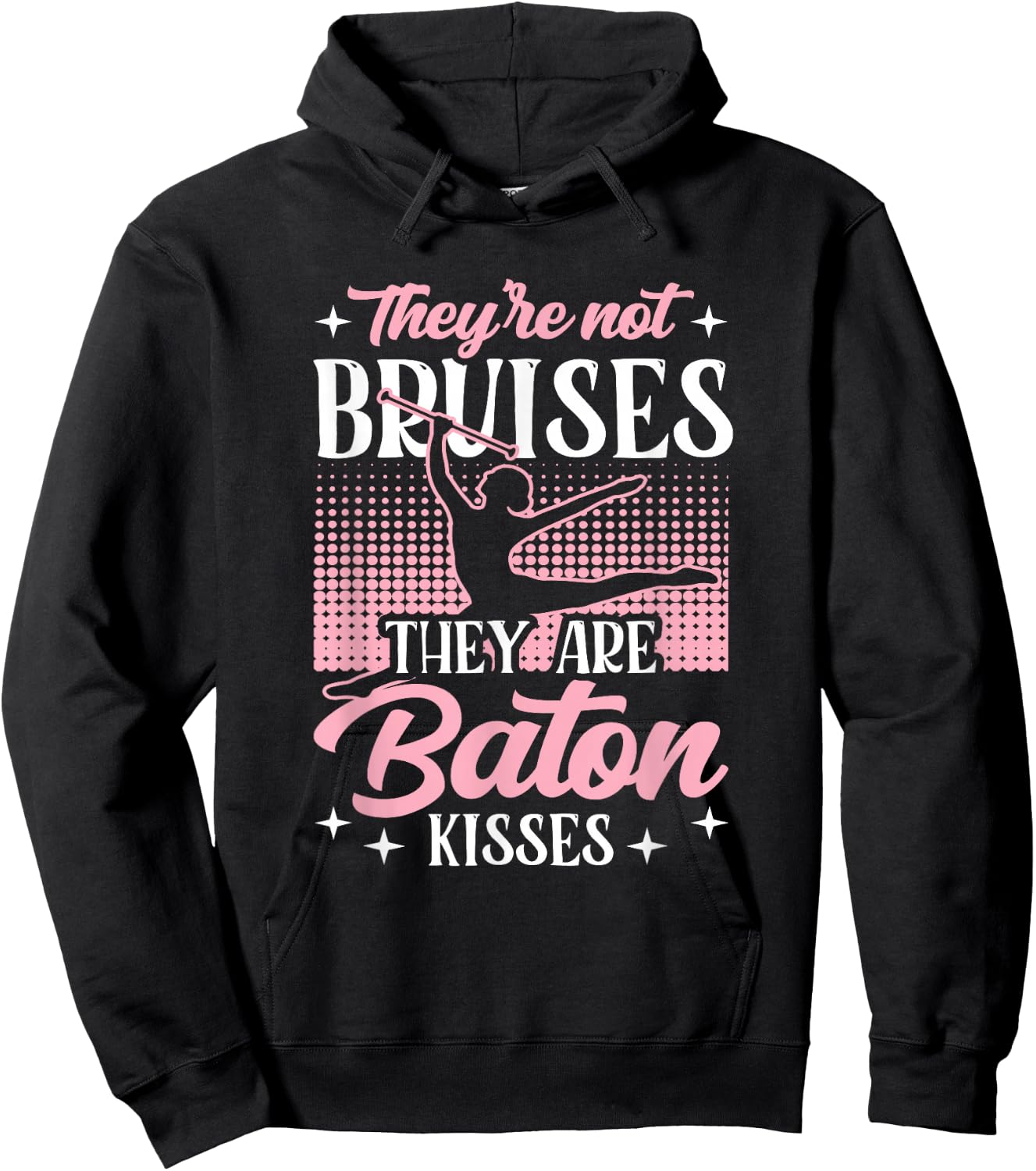 Twirler Majorettes They are Baton Kisses Baton Twirling Hoodie - Hoodie | Black