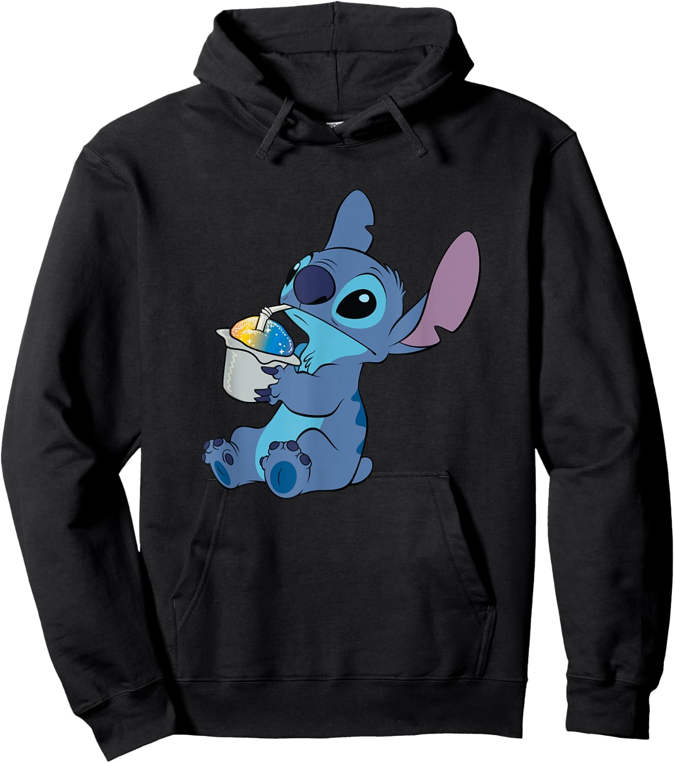 Disney Lilo & Stitch Cute Stitch Sparkling Ice Cream Poster Hoodie - Hoodie | Black