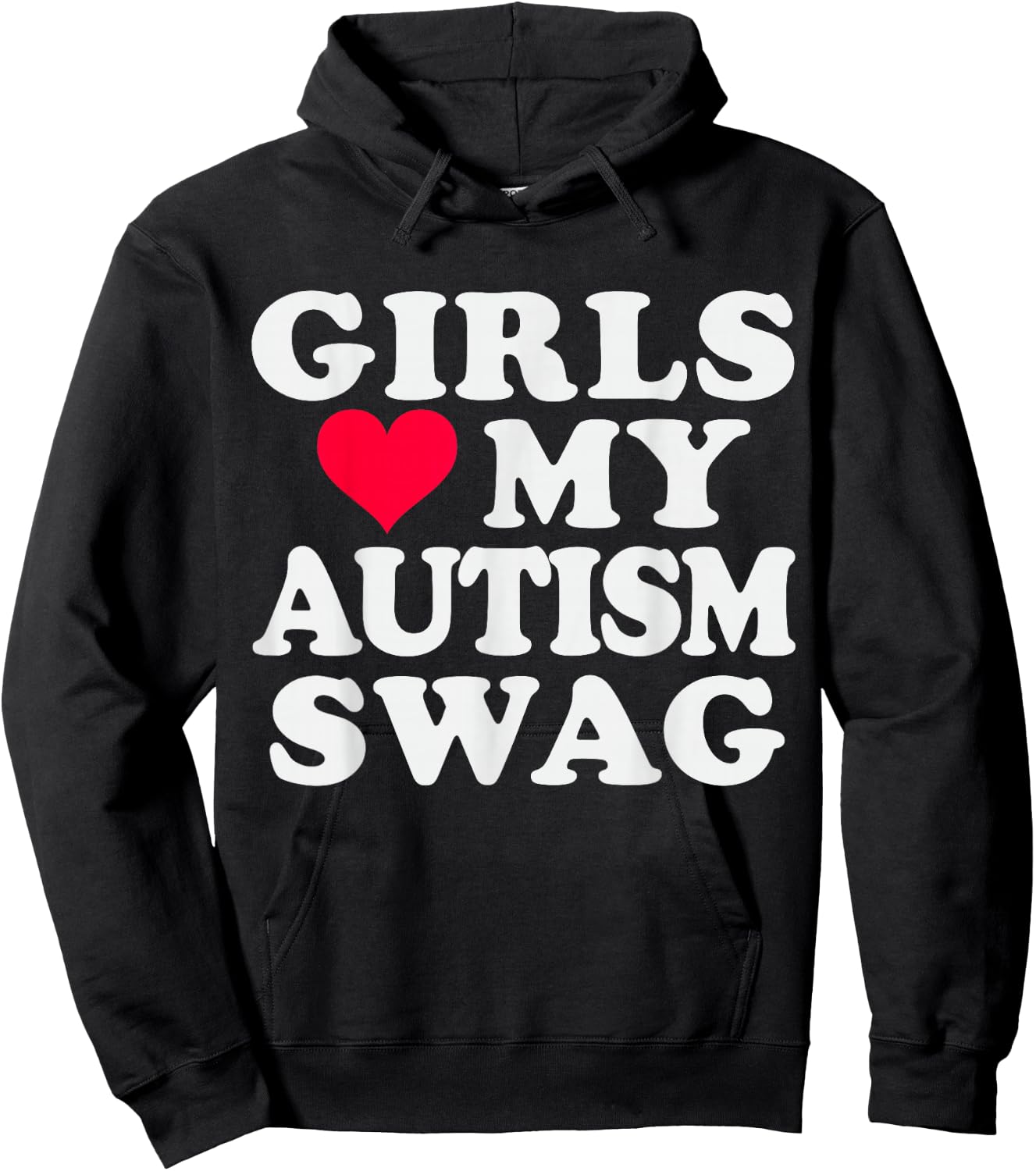 Girls Love My Autism Swag Funny Autistic Boy Awareness Youth Hoodie - Hoodie | Black
