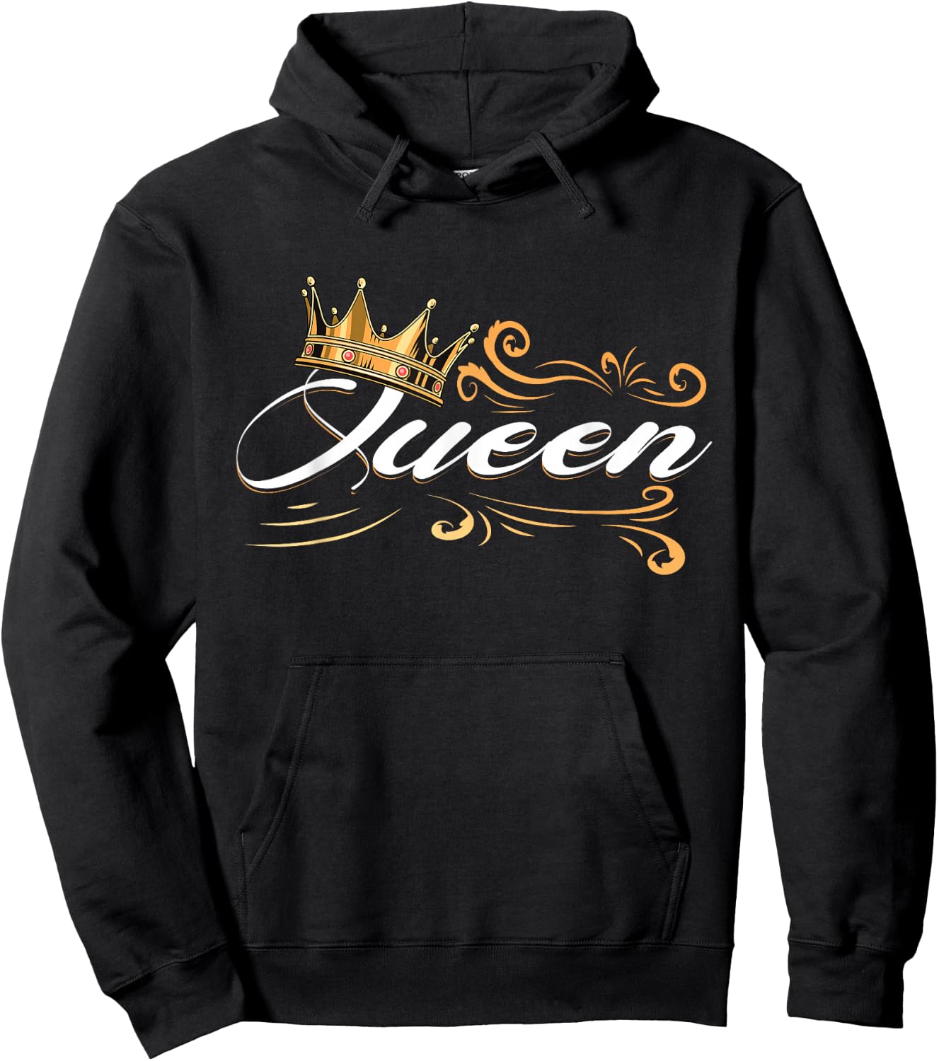 Awesome Queen Crown Crown me Font Queen Hoodie - Hoodie | Black
