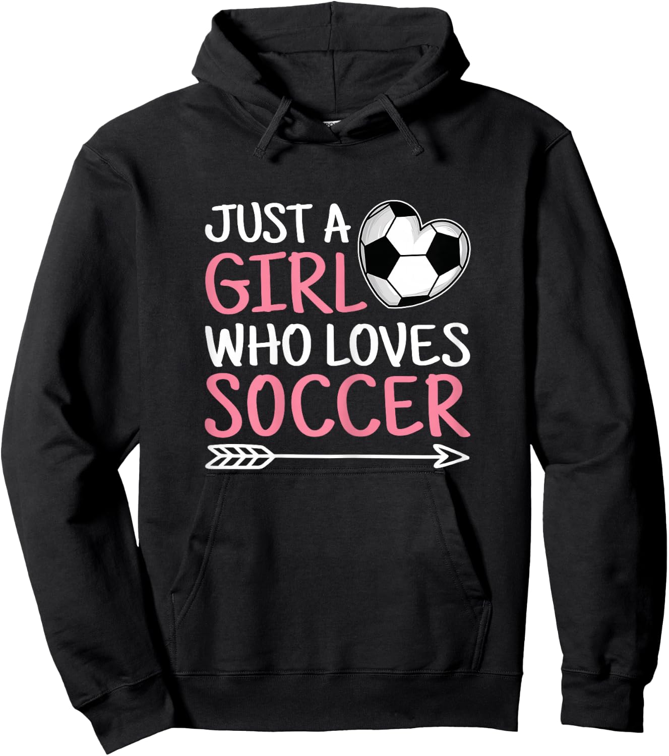 Just A Girl Who Loves Soccer Cute Soccer Lover Hoodie - Hoodie | Black