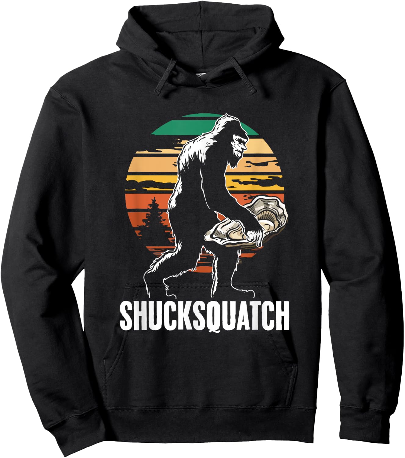 Shucksquatch Oyster Shucker Sasquatch Shuck Oyster Shucking Hoodie - Hoodie | Black
