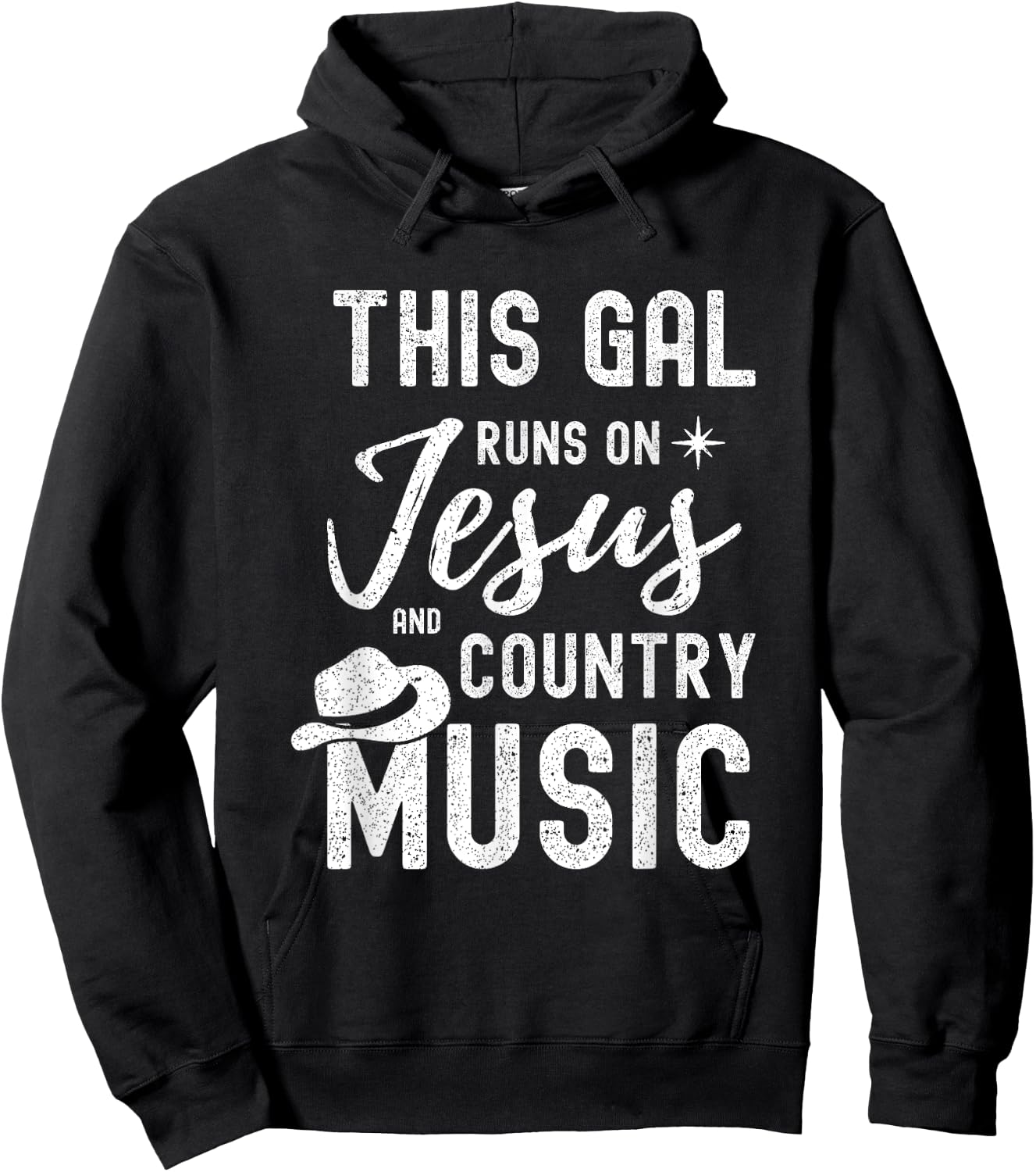 This Gal Runs On Jesus And Country Music Lover Western Women Hoodie - Hoodie | Black