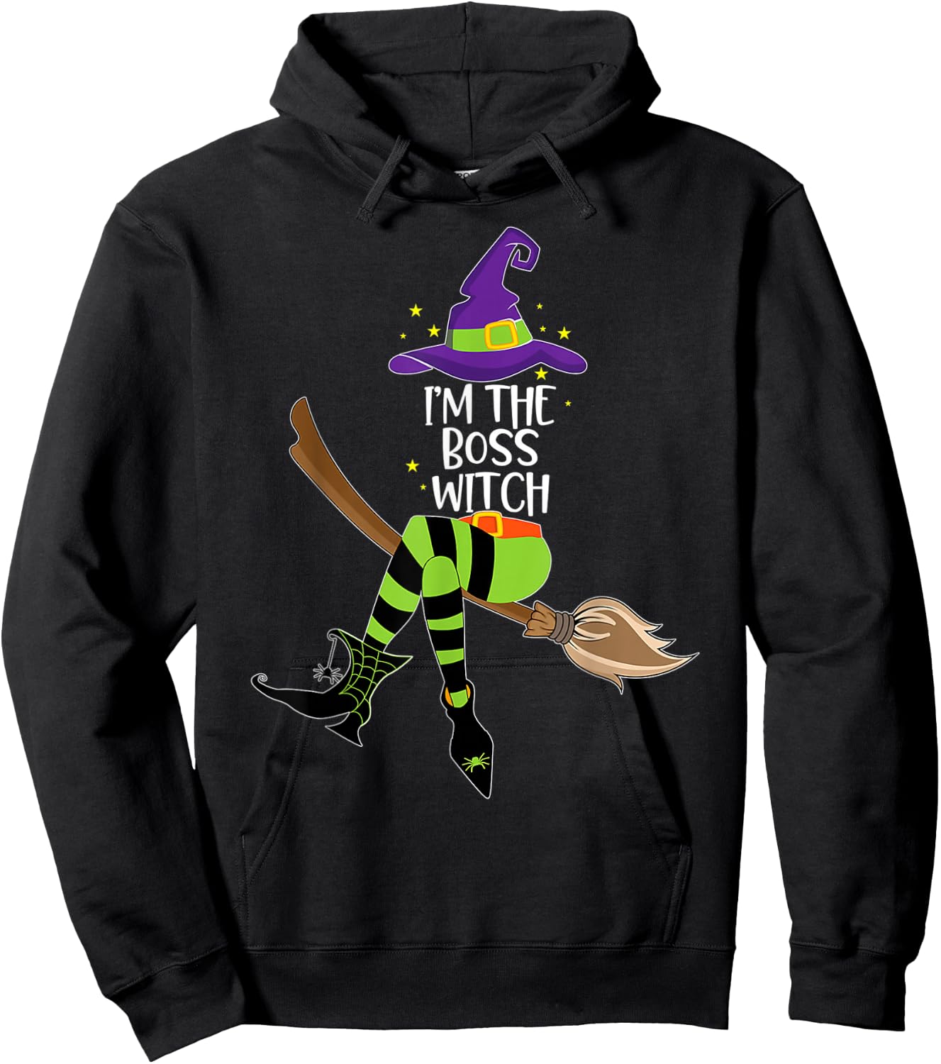 Im The Boss Witch Shirt Halloween Matching Group Costume Hoodie - Hoodie | Black