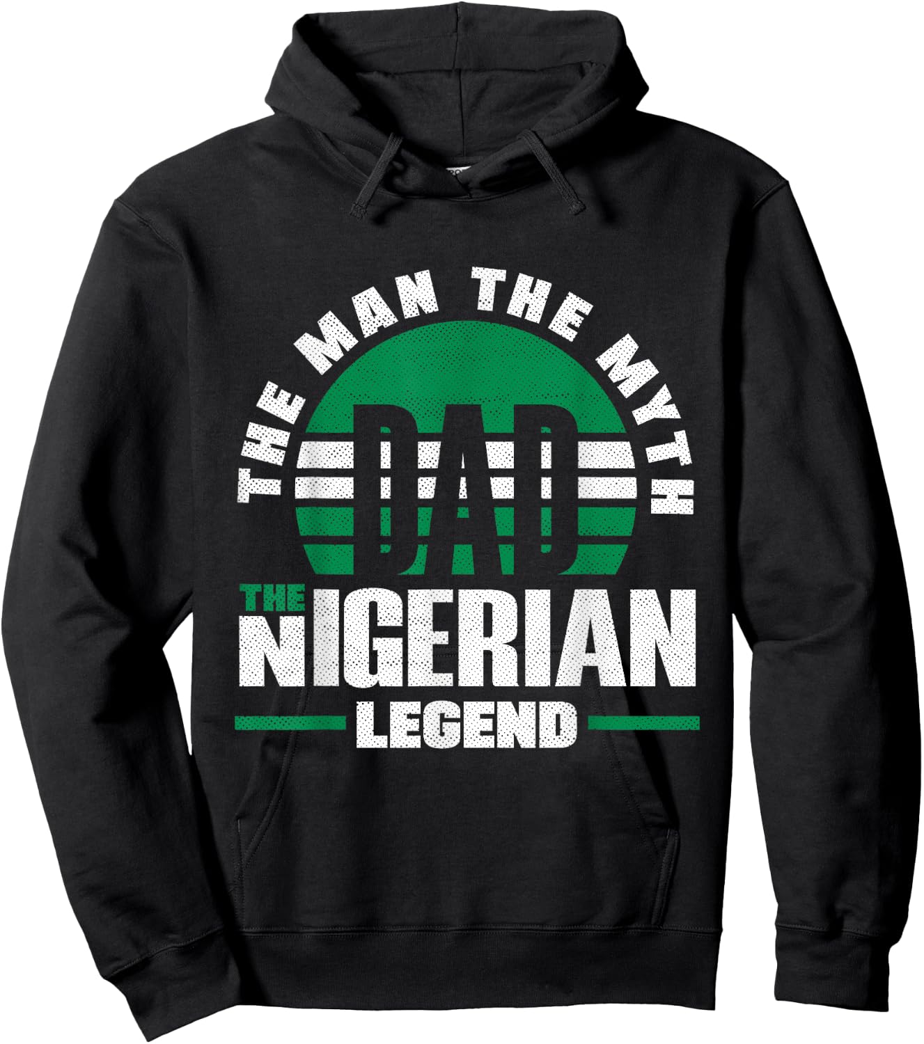 Nigeria Nigerian Nigeria Flag Fathers Day Hoodie - Hoodie | Black