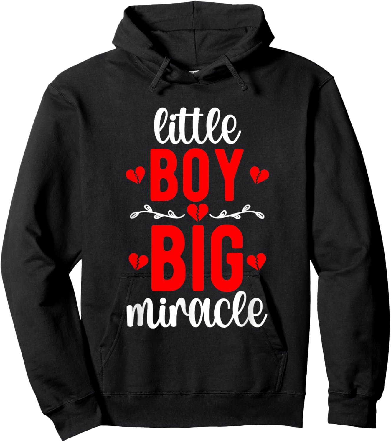Little Boy CHD Warrior Congenital Heart Disease Hoodie - Hoodie | Black
