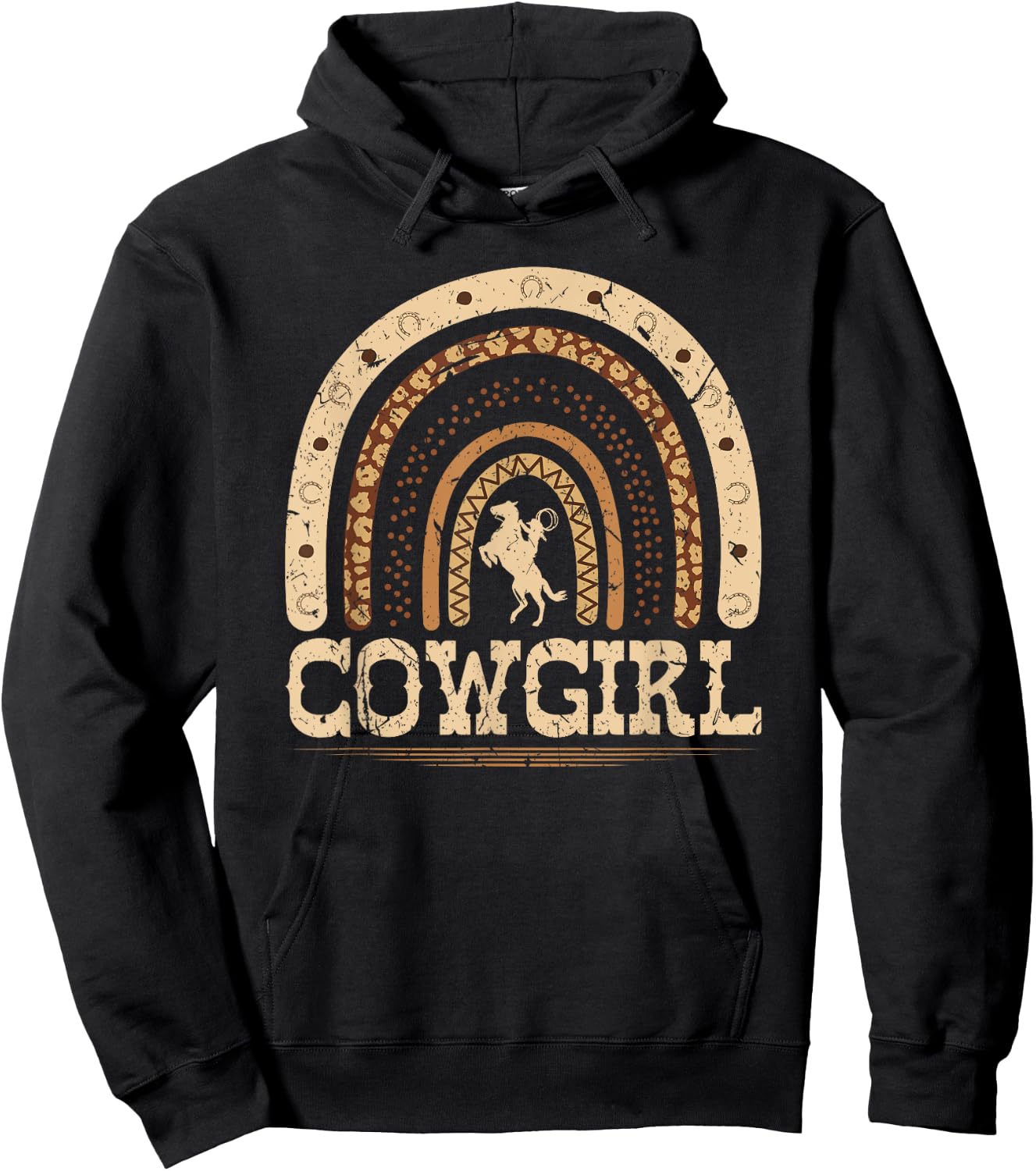 African American Cowgirl, Melanin Country Rainbow Hoodie - Hoodie | Black