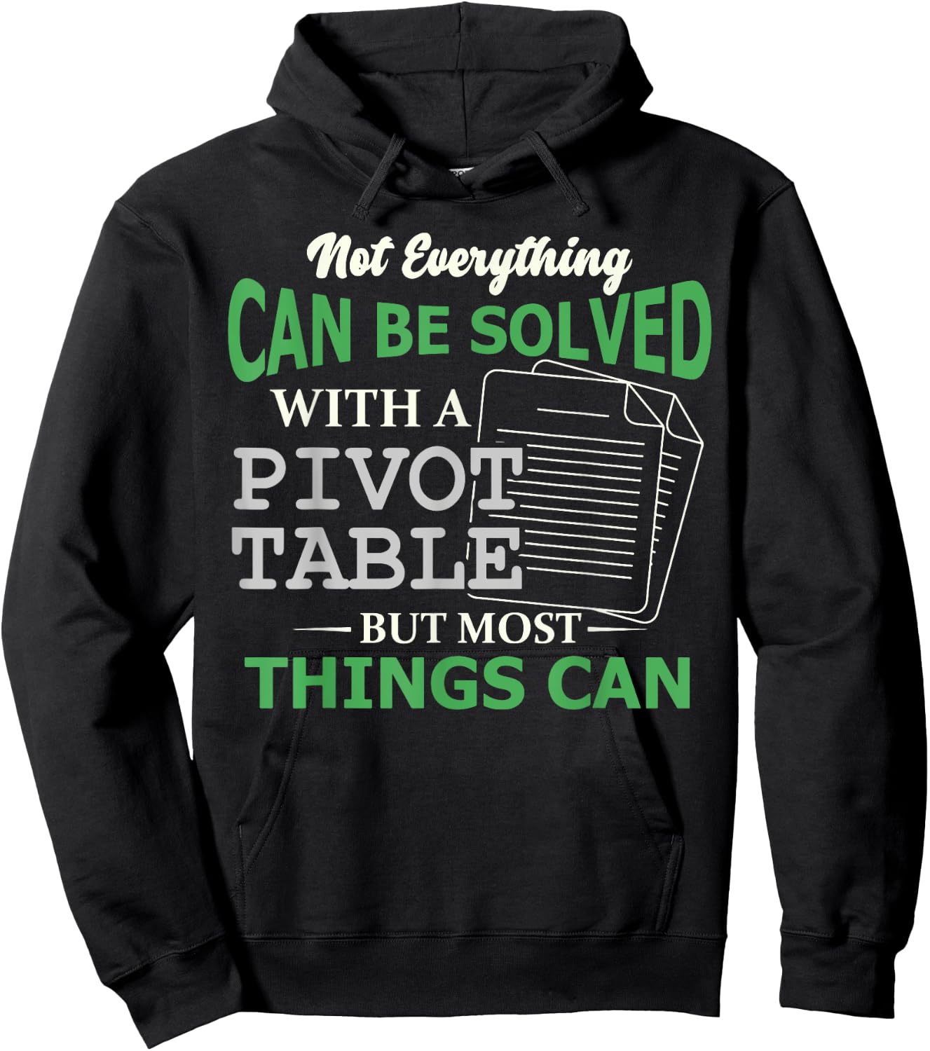 Pivot Table Spreadsheet Nerd Accountant Hoodie - Hoodie | Black
