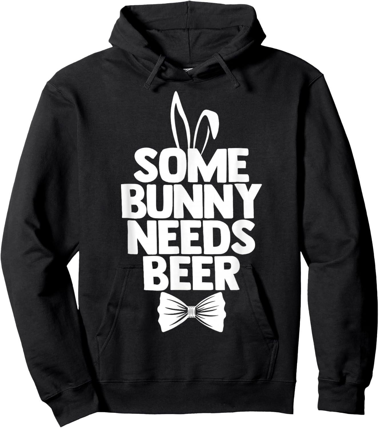 Funny Easter Men Some Bunny Needs Beer Happy Easter Day Hoodie - Hoodie | Black