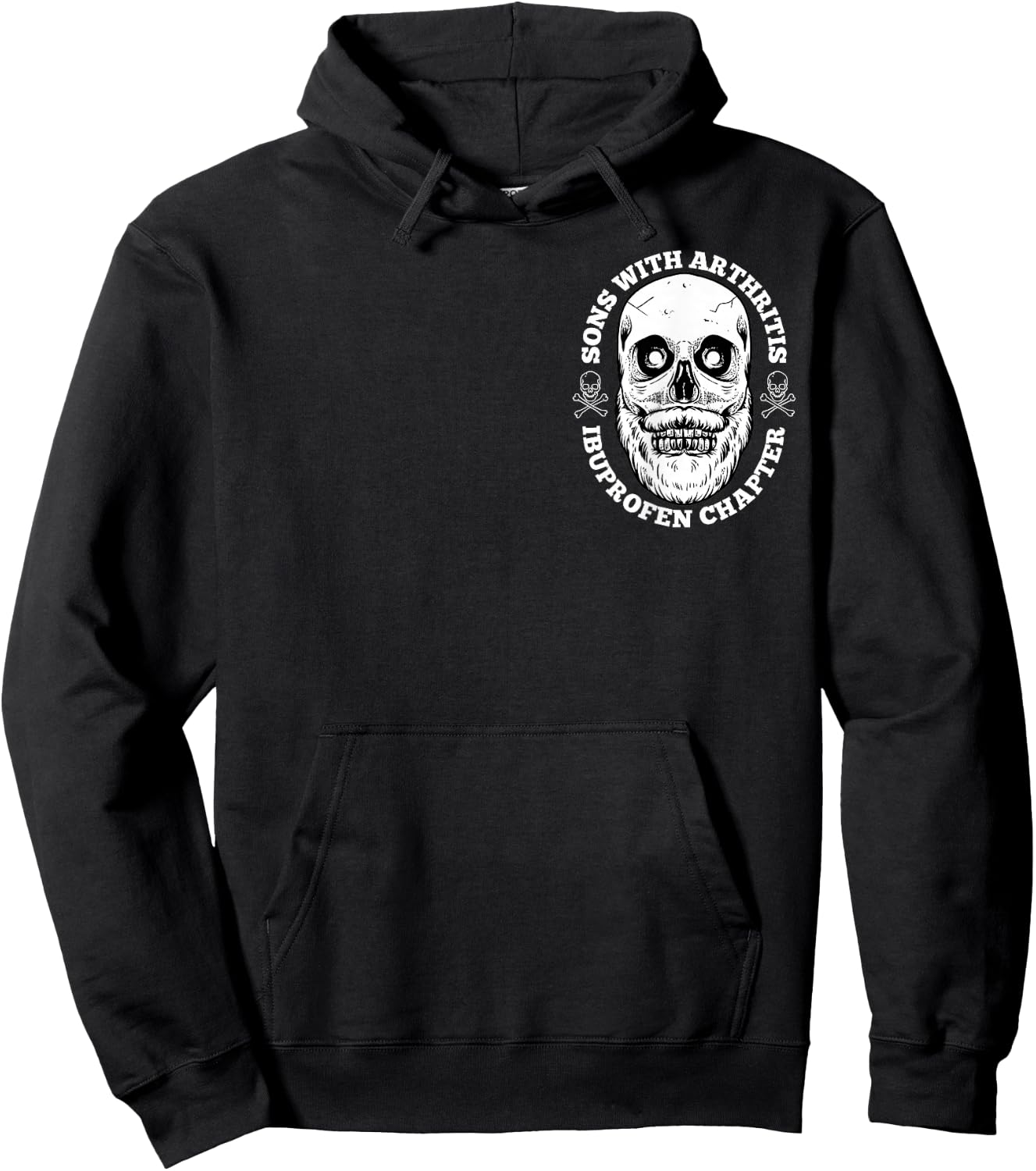 Sons With Arthritis 2 Sided Front Back Funny Retired Biker Hoodie - Hoodie | Black
