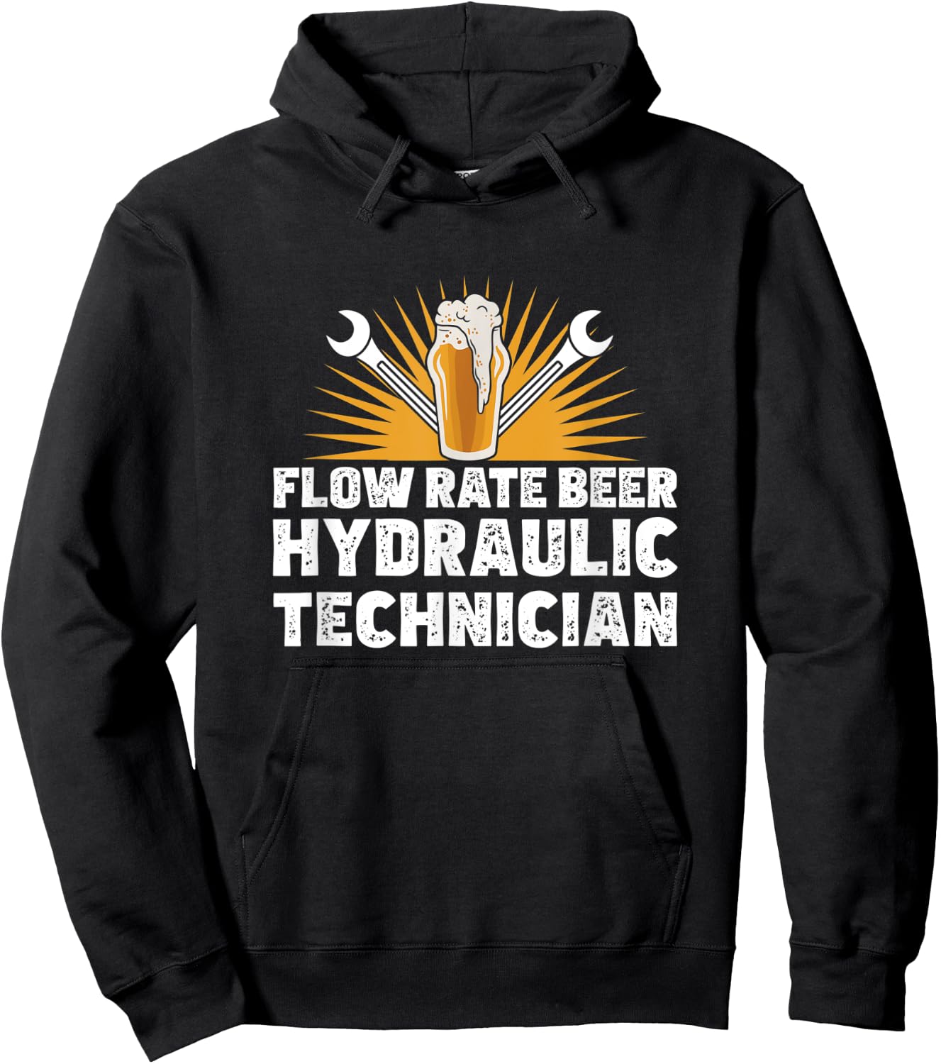 Funny Hydraulics Fluid Flow Rate Beer A Hydraulic Technician Hoodie - Hoodie | Black