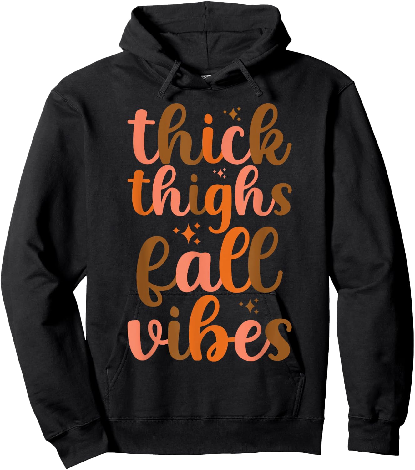 Thanksgiving Thick Thighs Fall Vibes Fall Autumn Hoodie - Hoodie | Black