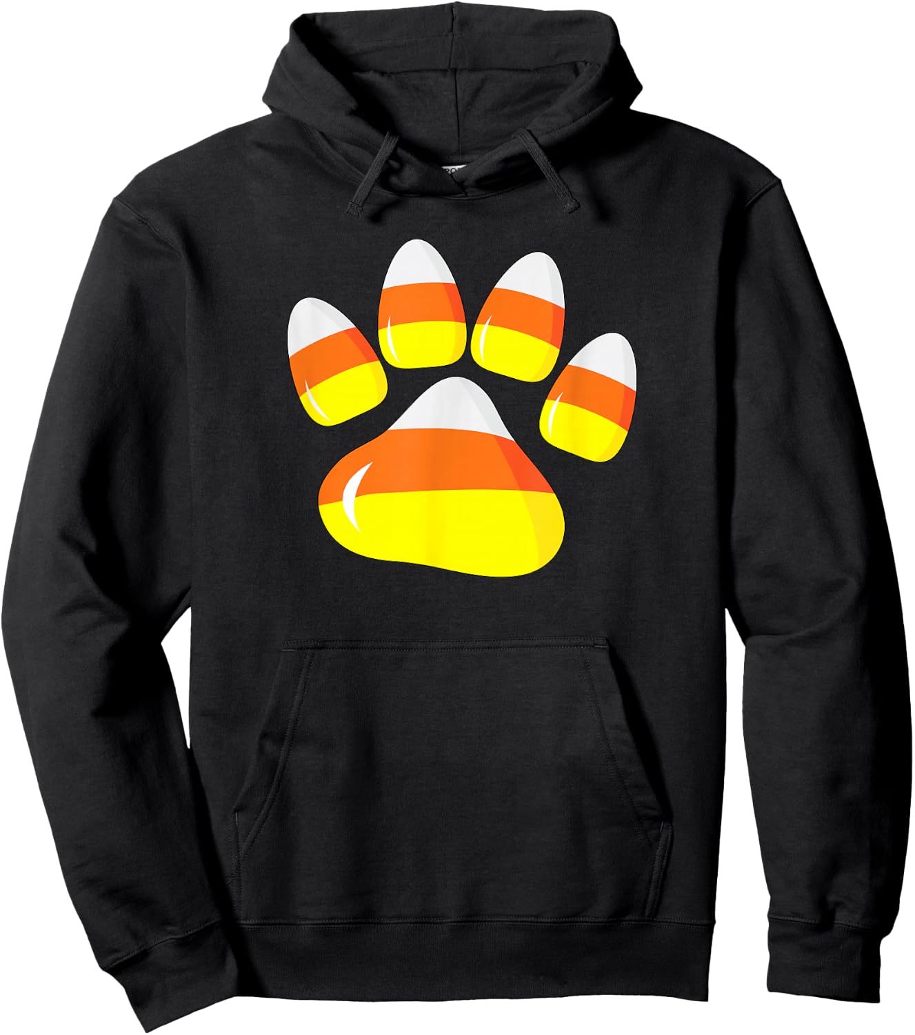 Halloween Costume Candy Corn Paw Dog Funny Pet For Dog Owner Women Kids Hoodie - Hoodie | Black