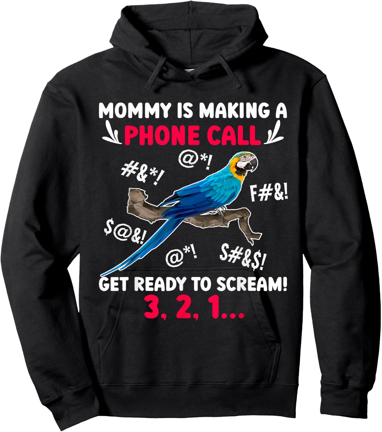 Mommy Is Making Phone Call Macaw Owner Macaw Parrot Mom Hoodie - Hoodie | Black