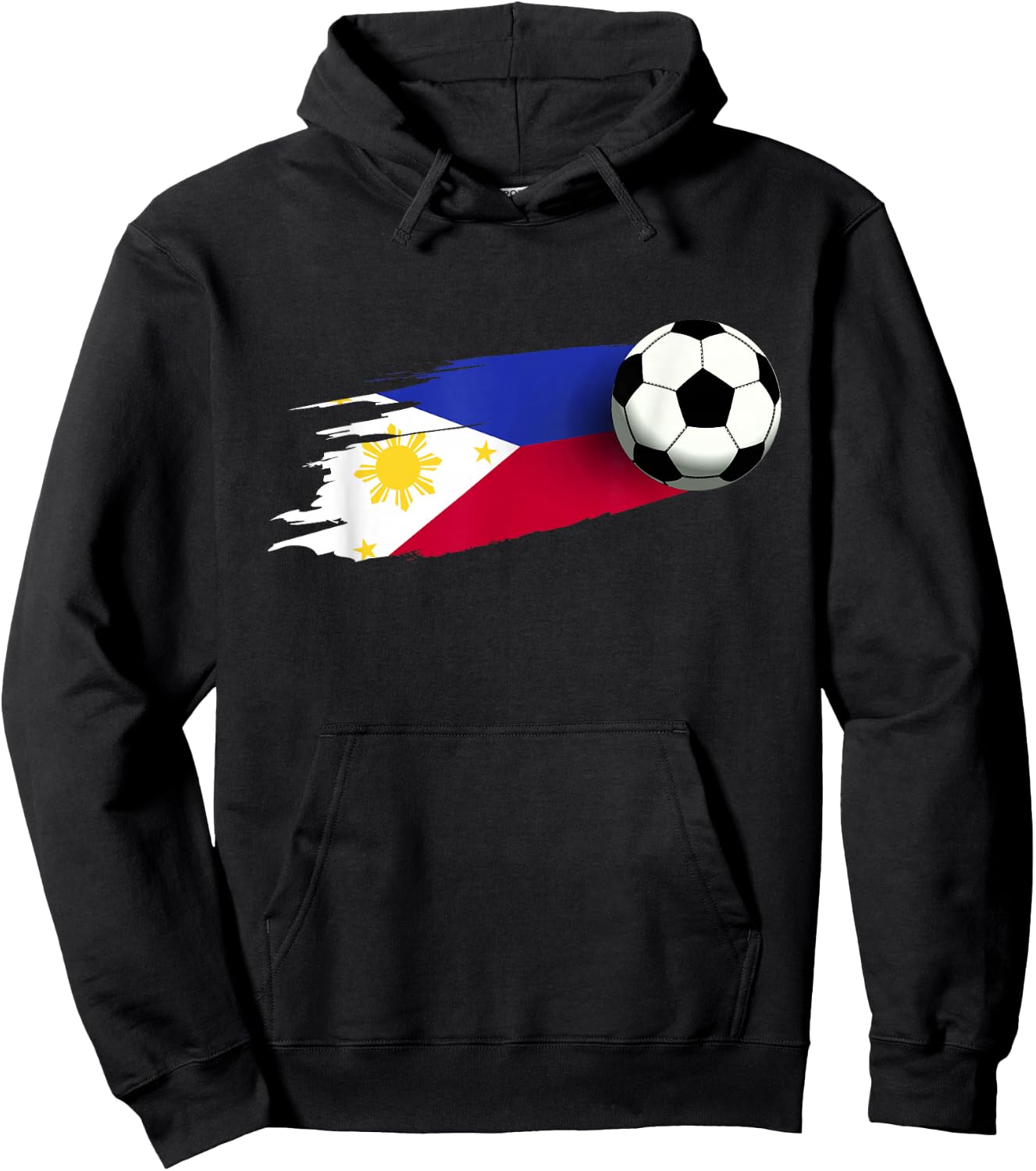 Philippines Flag Jersey Philippine Soccer Team Philippine Hoodie - Hoodie | Black