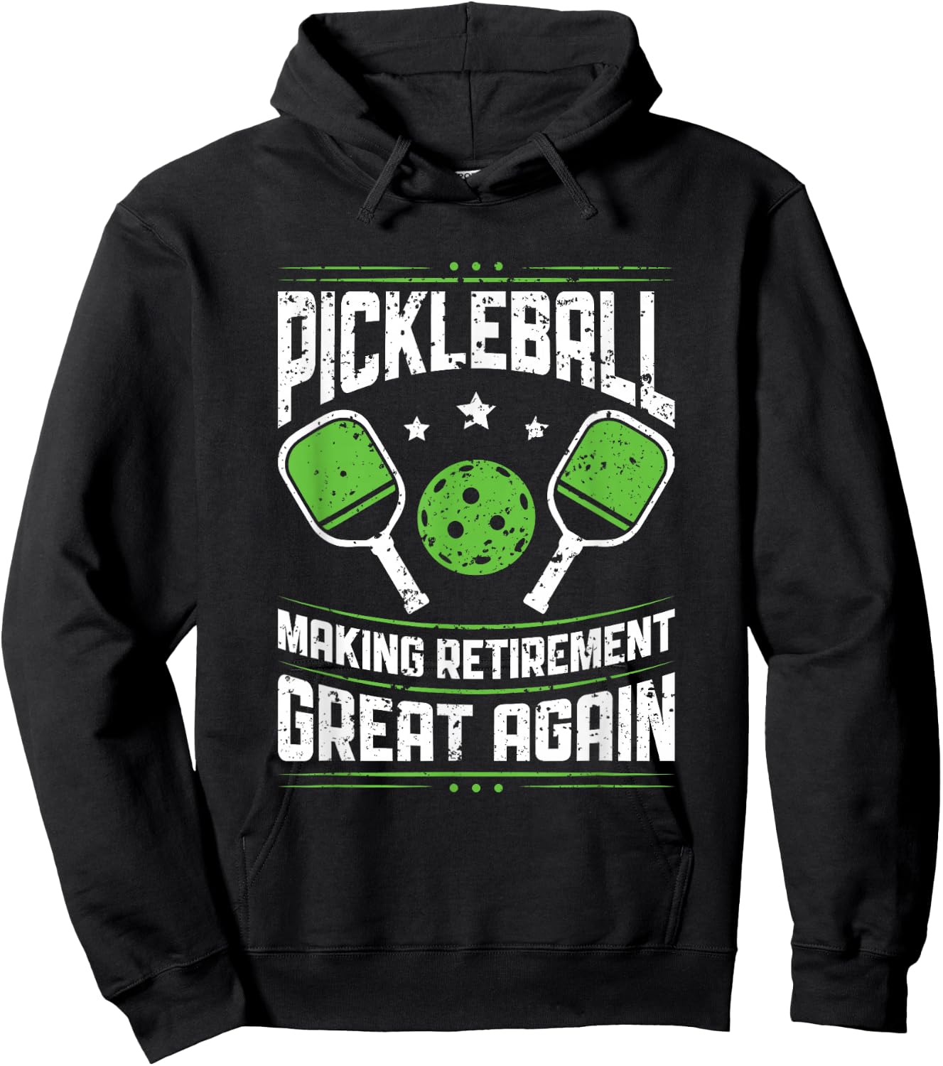 Pickleball Making Retirement Great Again Pickleball - Player Hoodie - Hoodie | Black