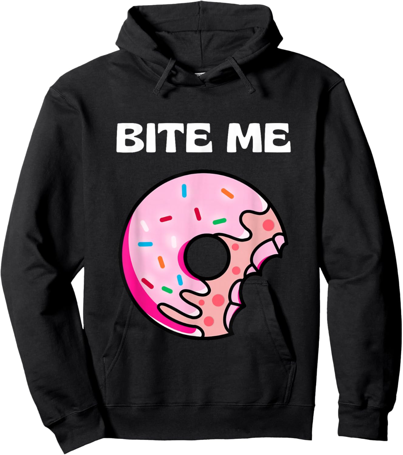 Bite Me Shirt Donut Crew Hoodie - Hoodie | Black