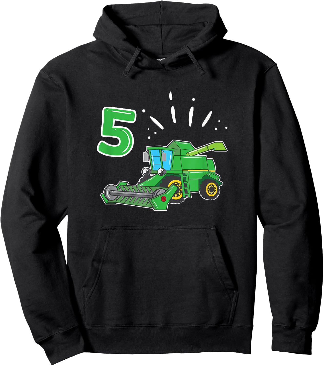 Farmer Combine Harvester 5 Years Children's Birthday Hoodie - Hoodie | Black