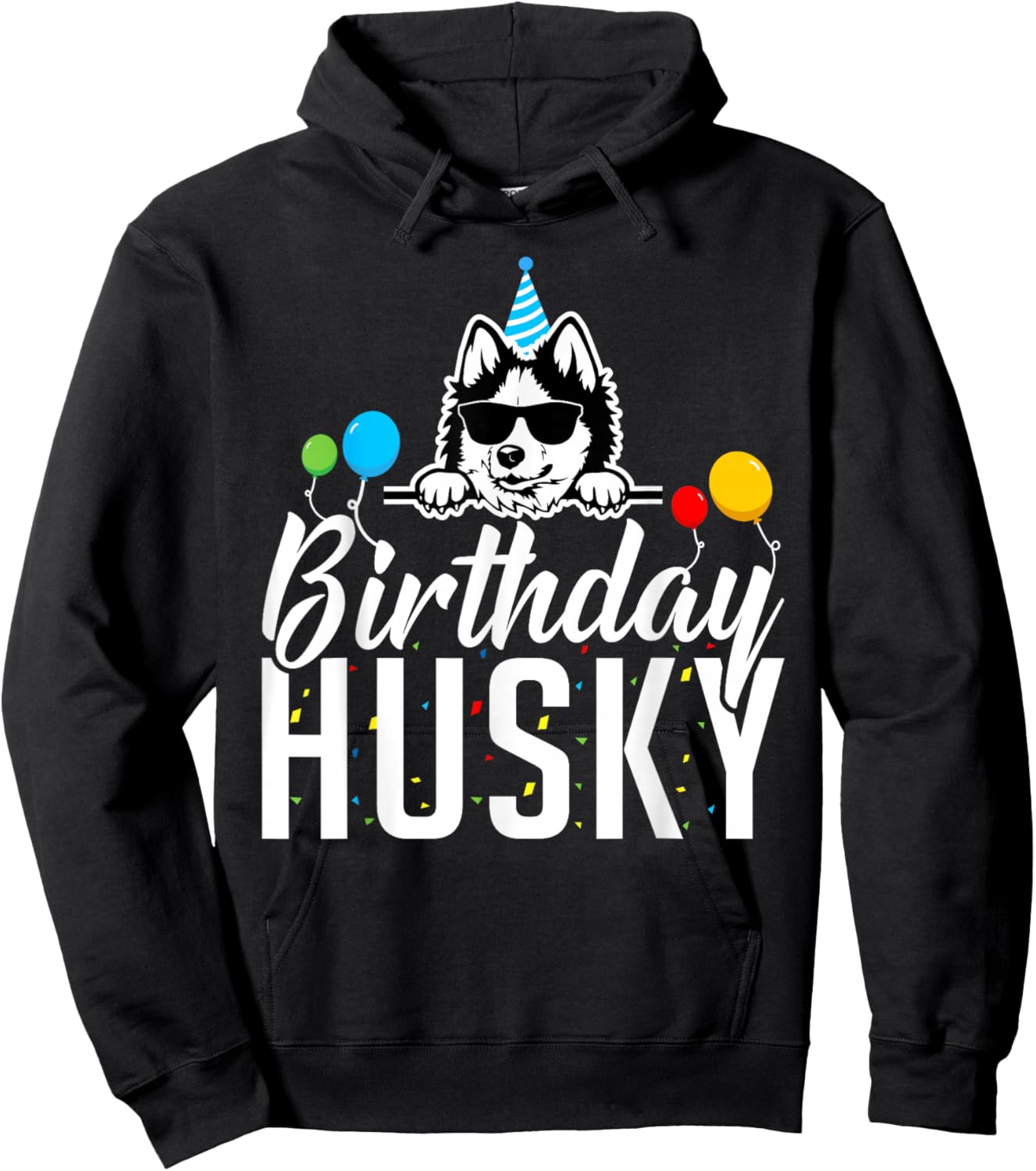 Birthday Husky Birthday Hoodie - Hoodie | Black