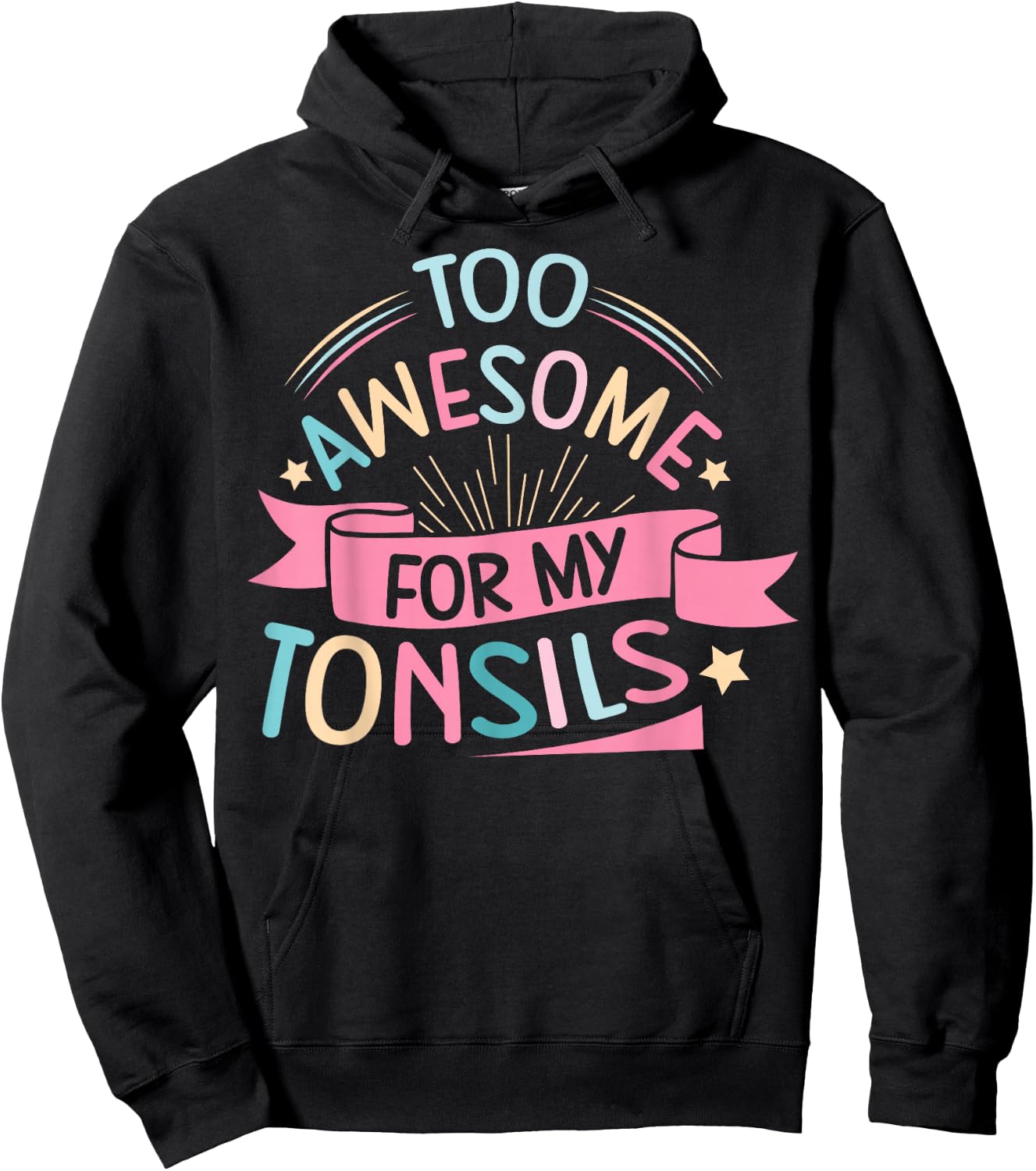 Tonsillectomy Design for Kids with Removed tonsils Hoodie - Hoodie | Black